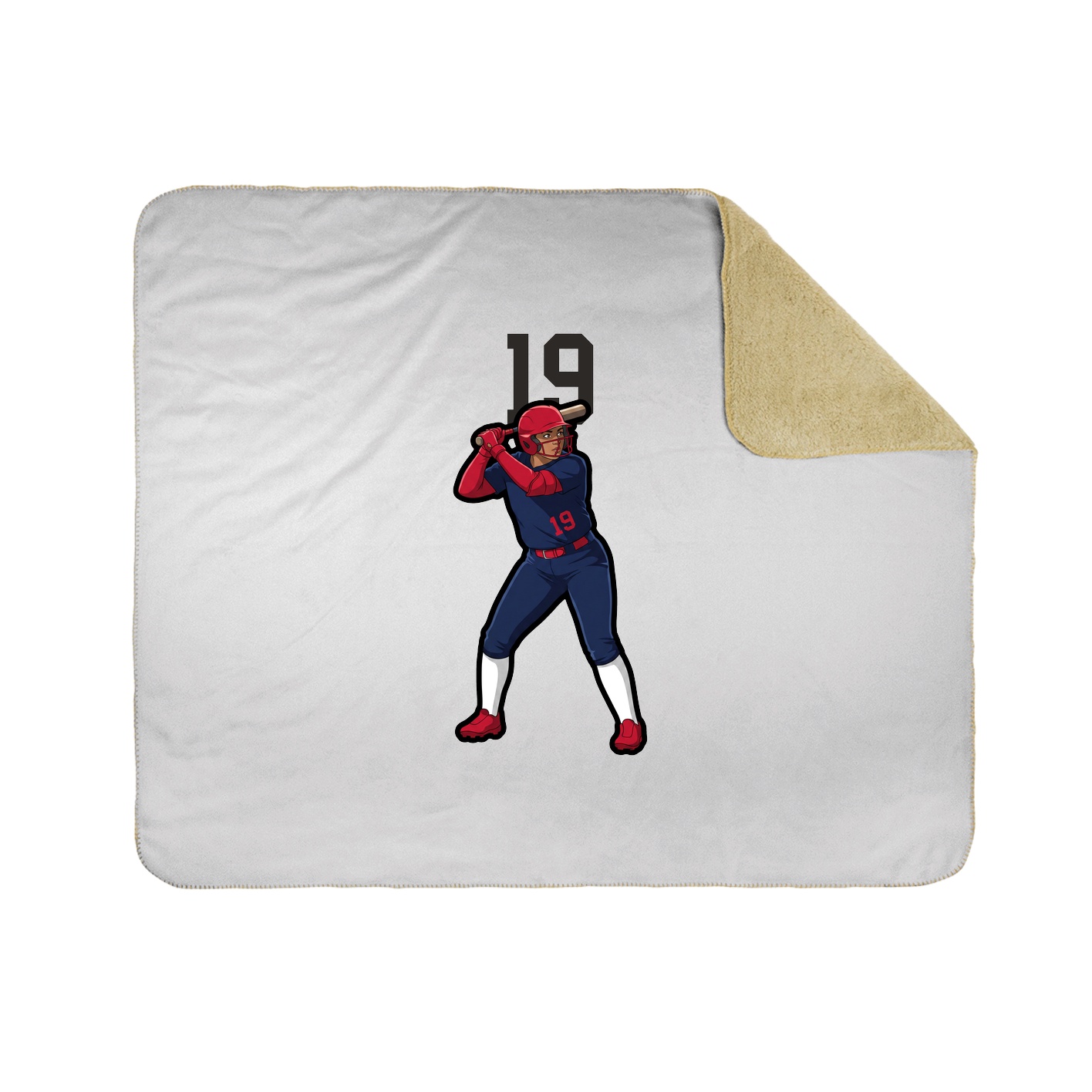 Throw Blanket — Number Top in White