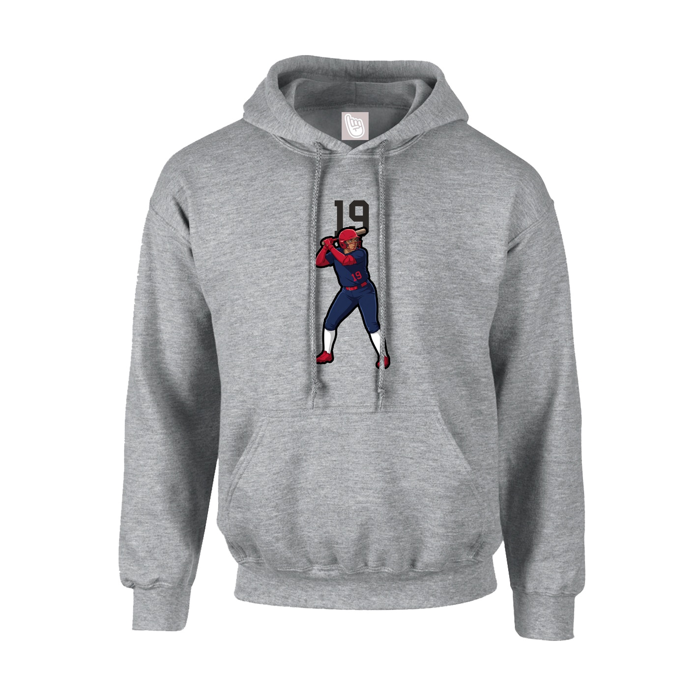 Hoodie — Number Top in Grey