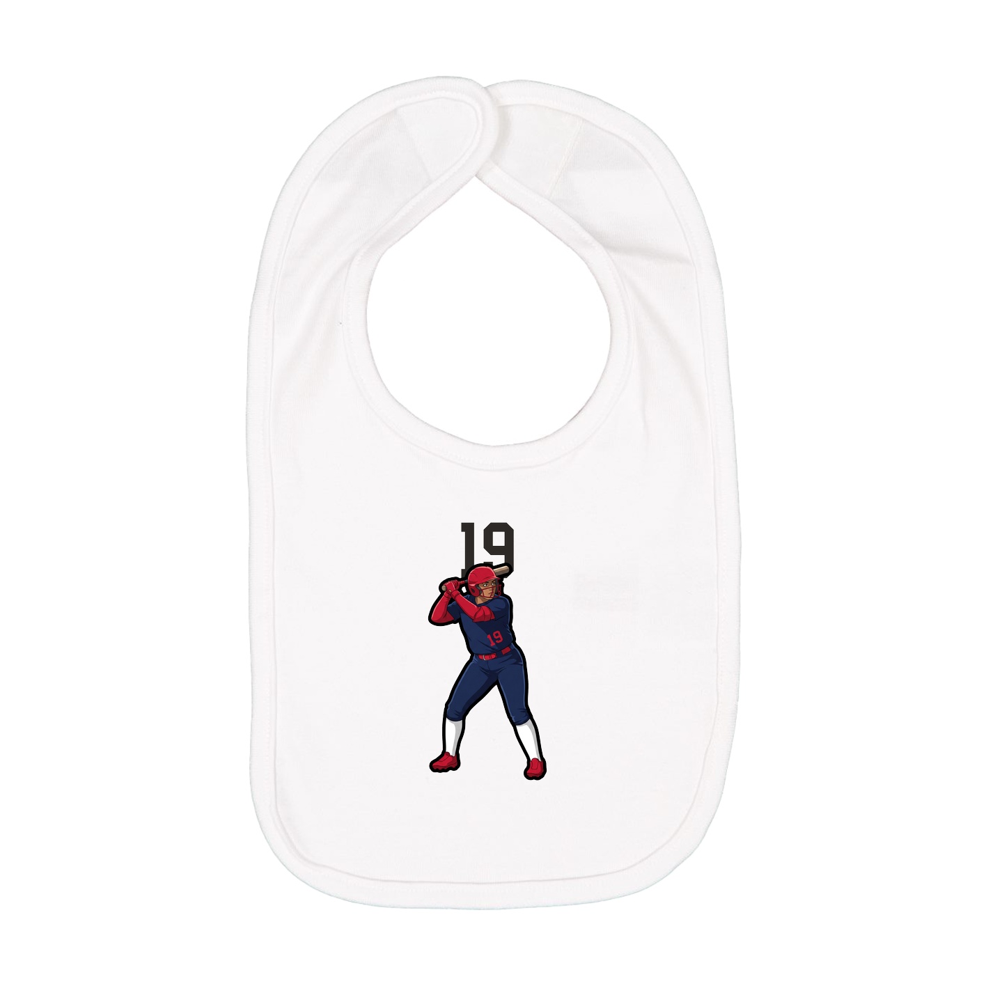 Infant Bib — Number Top in White