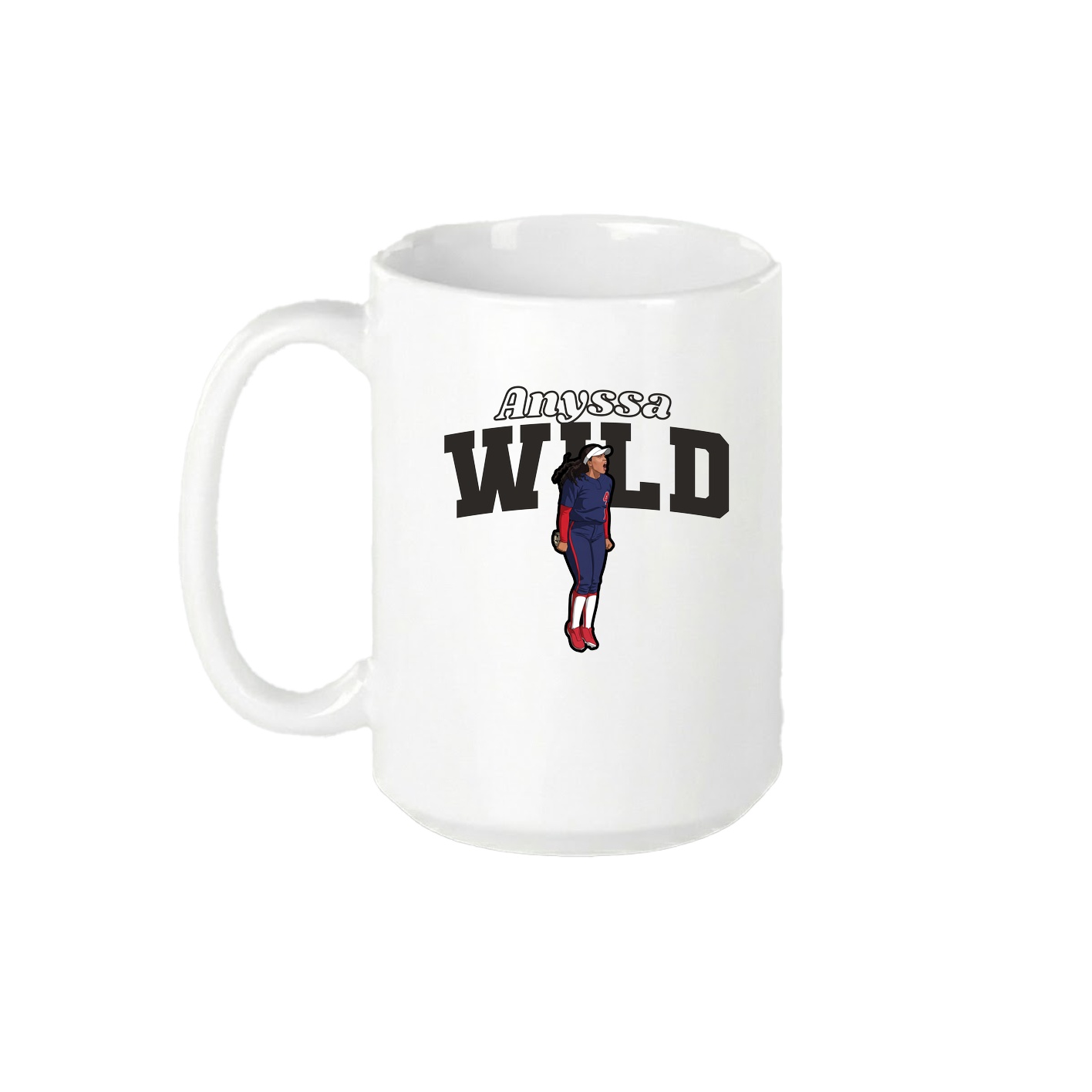 15oz Coffee Mug — Name Arch in White