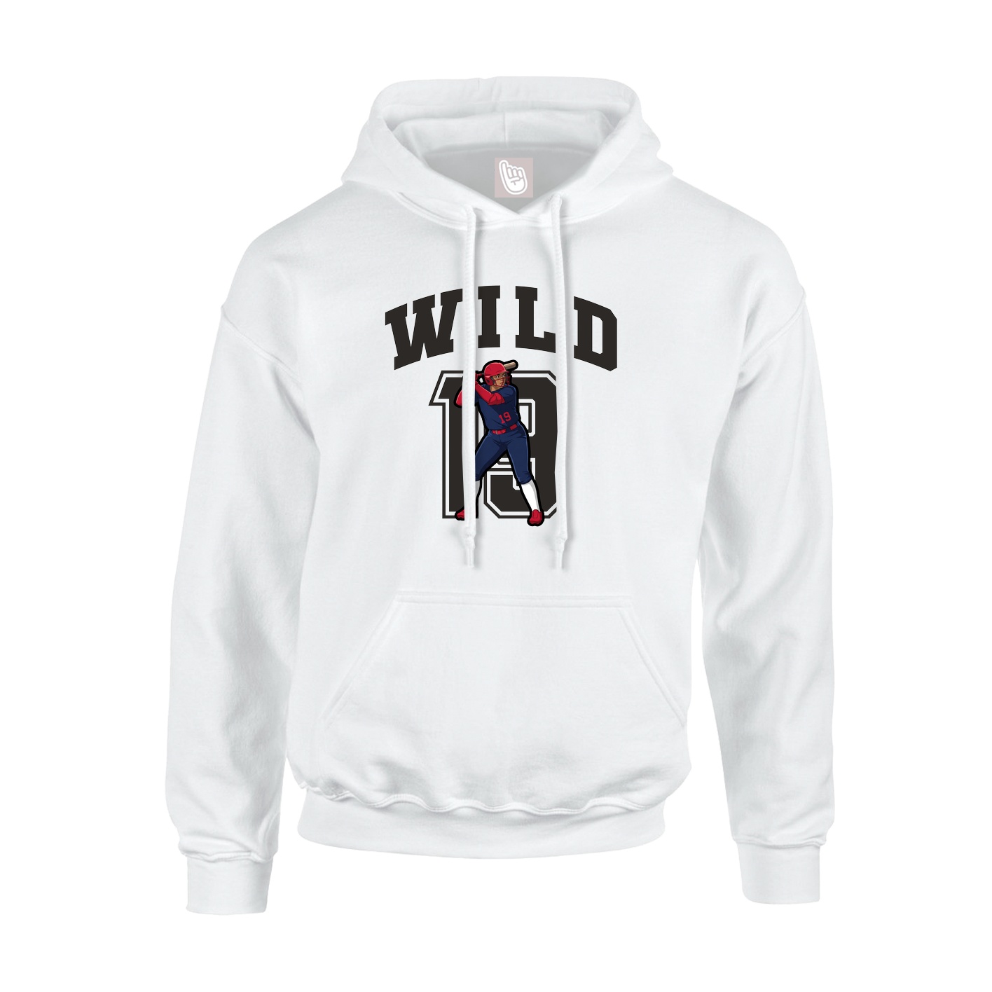 Hoodie — Number in White