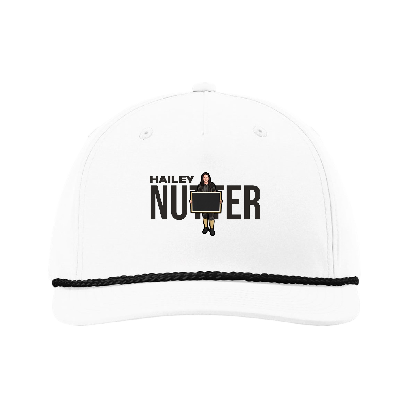 Five-Panel Classic Rope Cap — Player Name in White