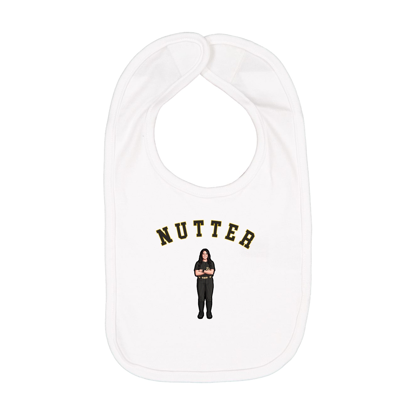 Infant Bib — Shirsey Arch in White