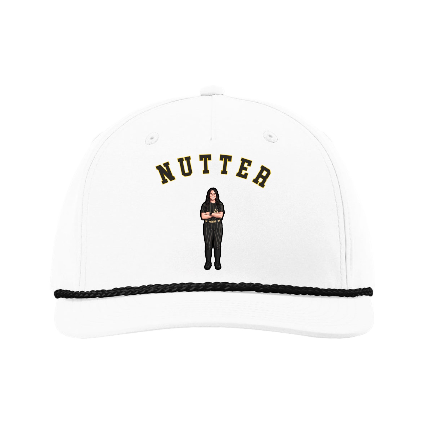 Five-Panel Classic Rope Cap — Shirsey Arch in White