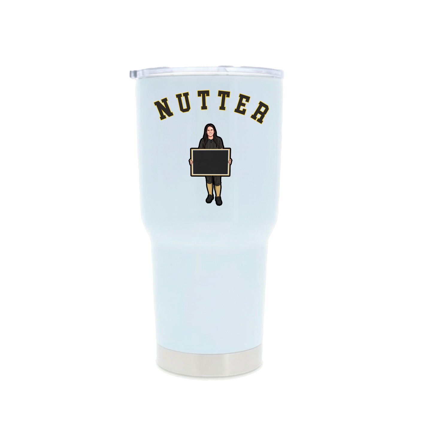 30oz Stainless Steel Tumbler — Shirsey Arch in White