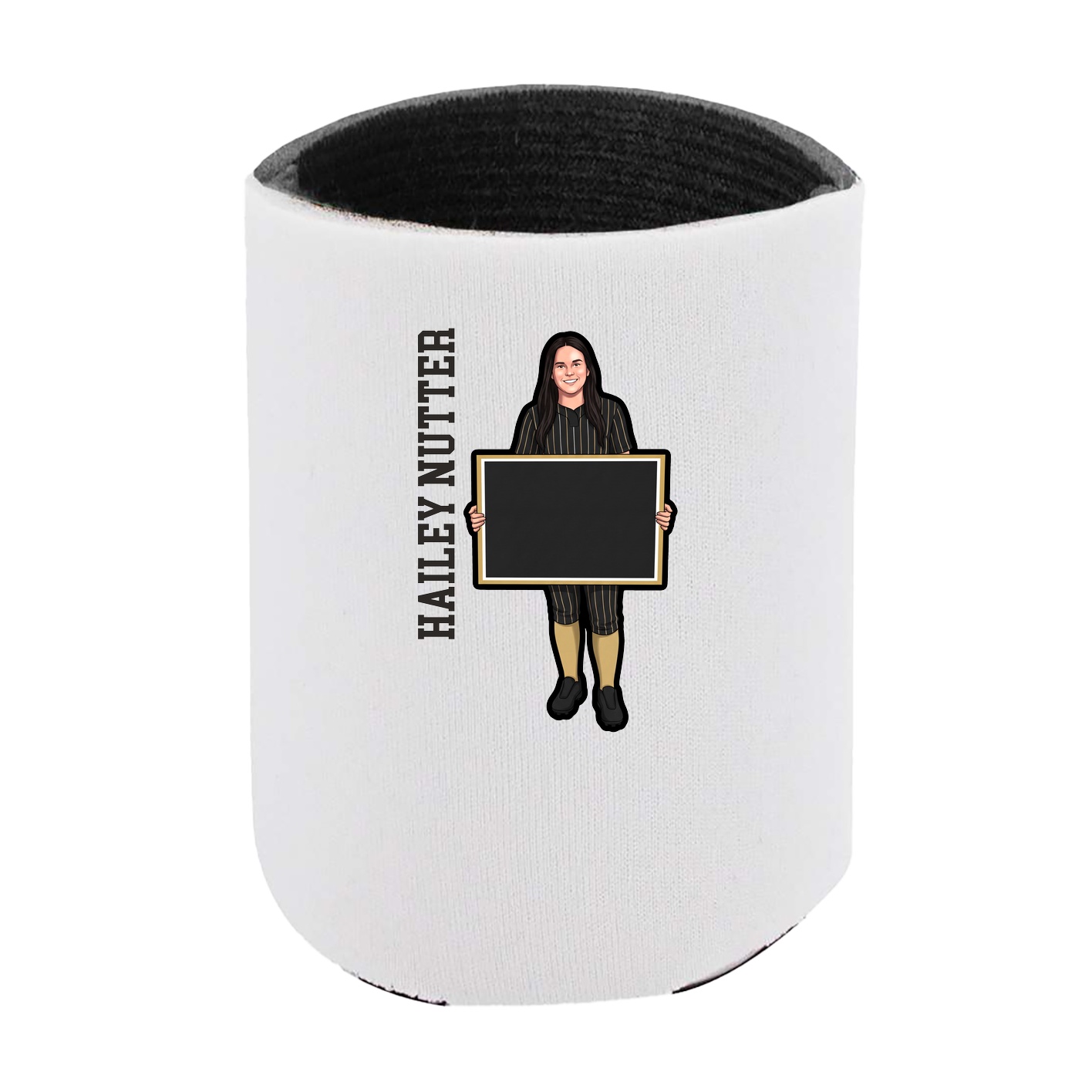 Can Holder — Name Vertical in White