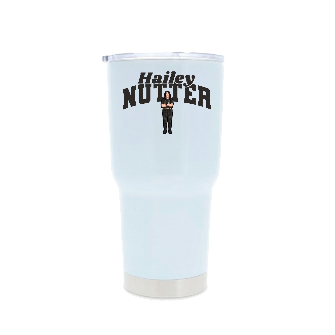 30oz Stainless Steel Tumbler — Signature Arch in White