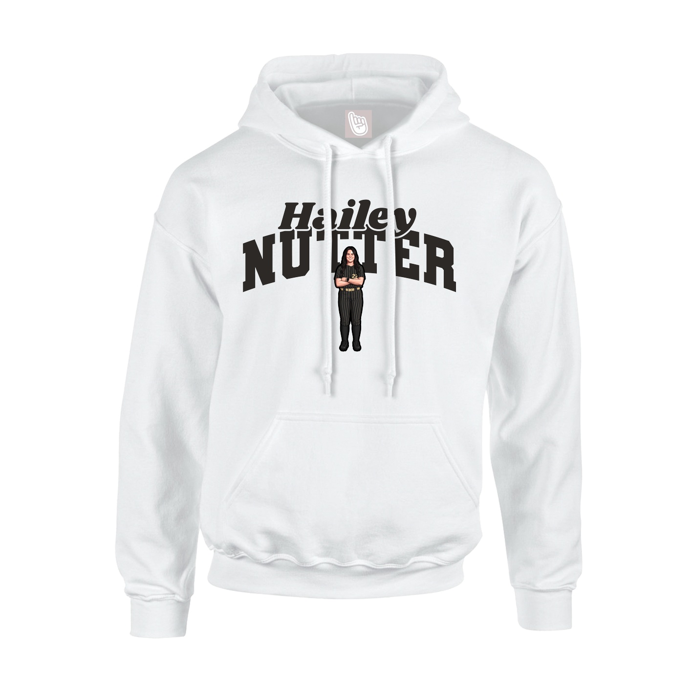 Hoodie — Signature Arch in White