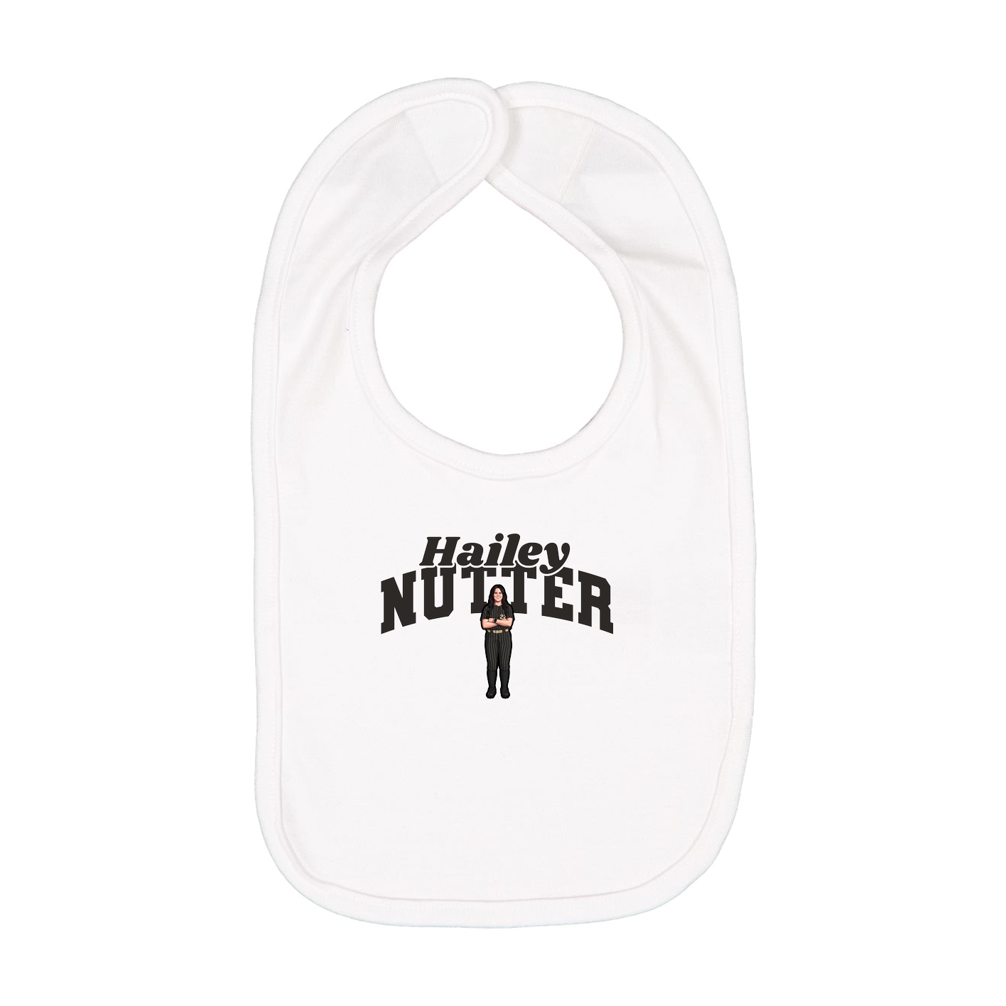 Infant Bib — Signature Arch in White