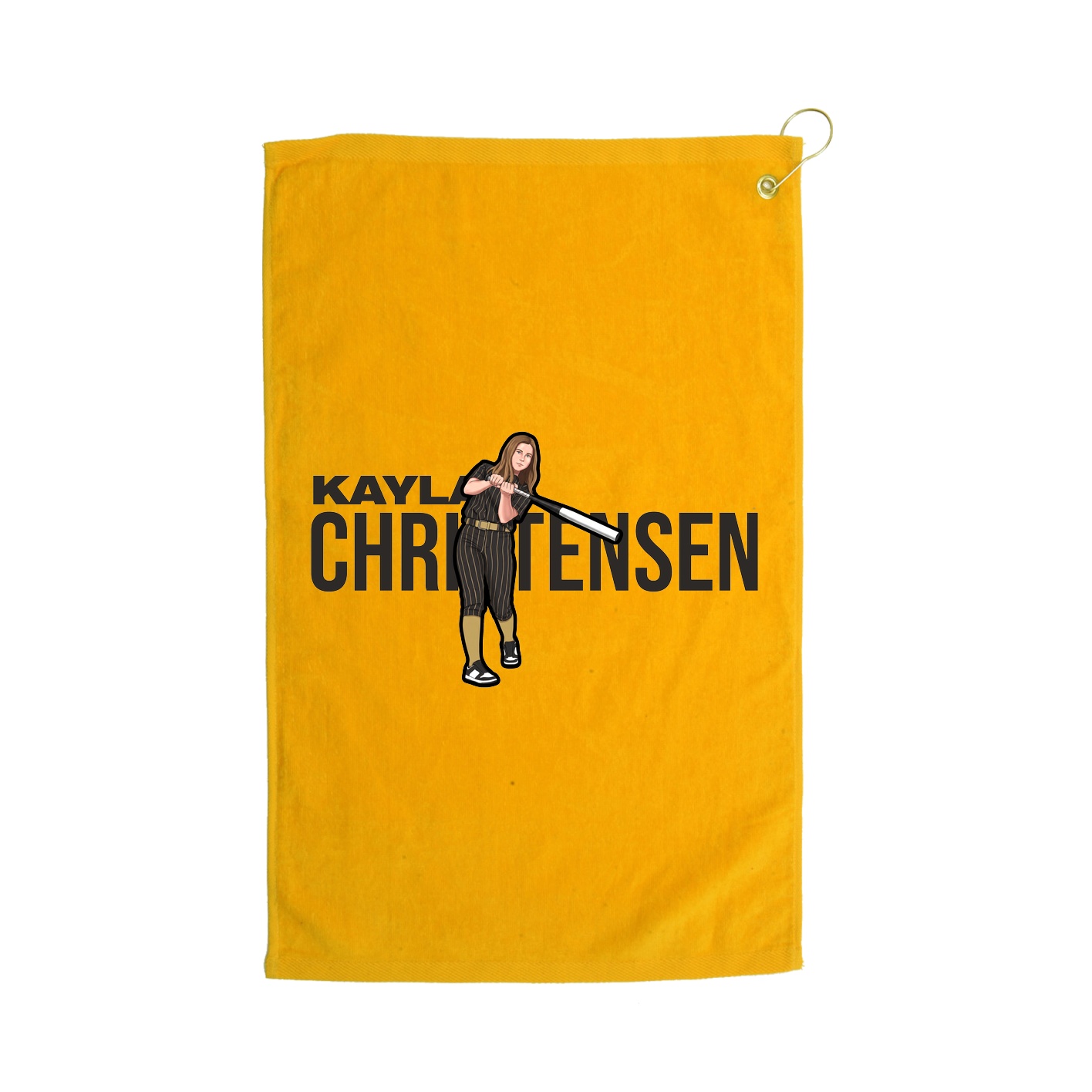 Golf Towel — Player Name in Gold