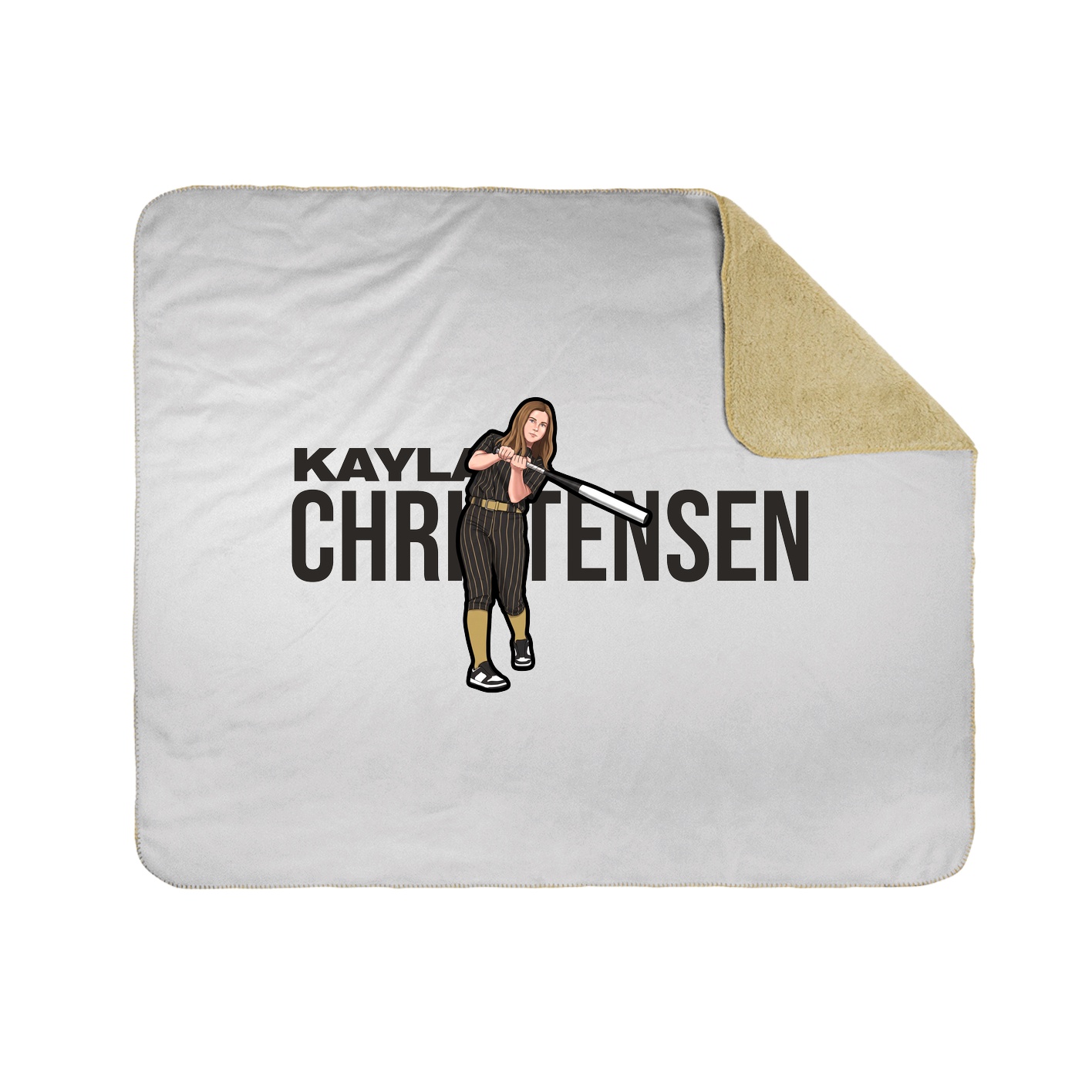 Throw Blanket — Player Name in White