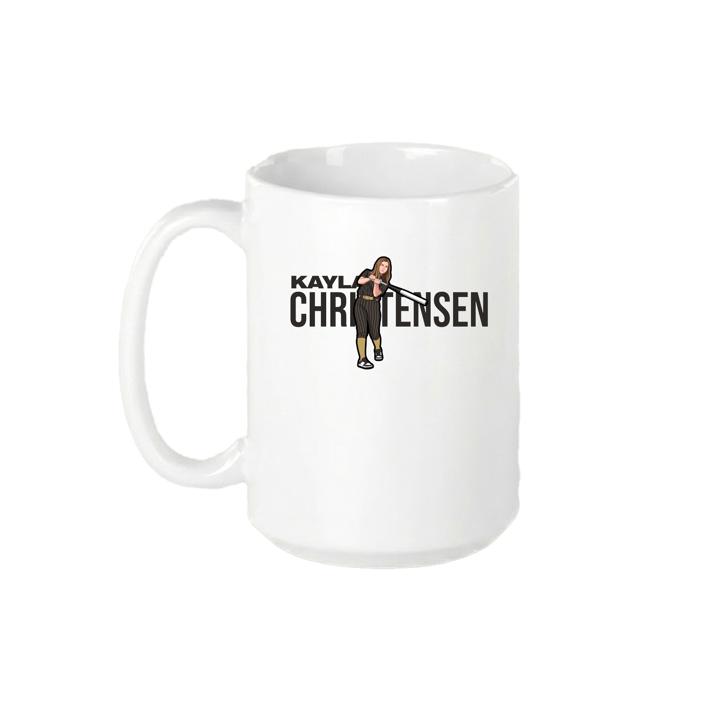 15oz Coffee Mug — Player Name in White