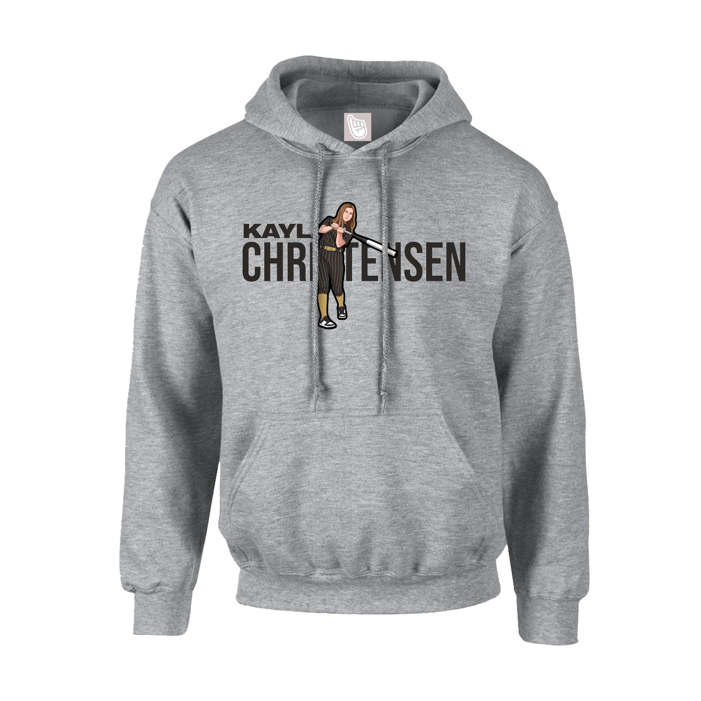 Hoodie — Player Name in Grey