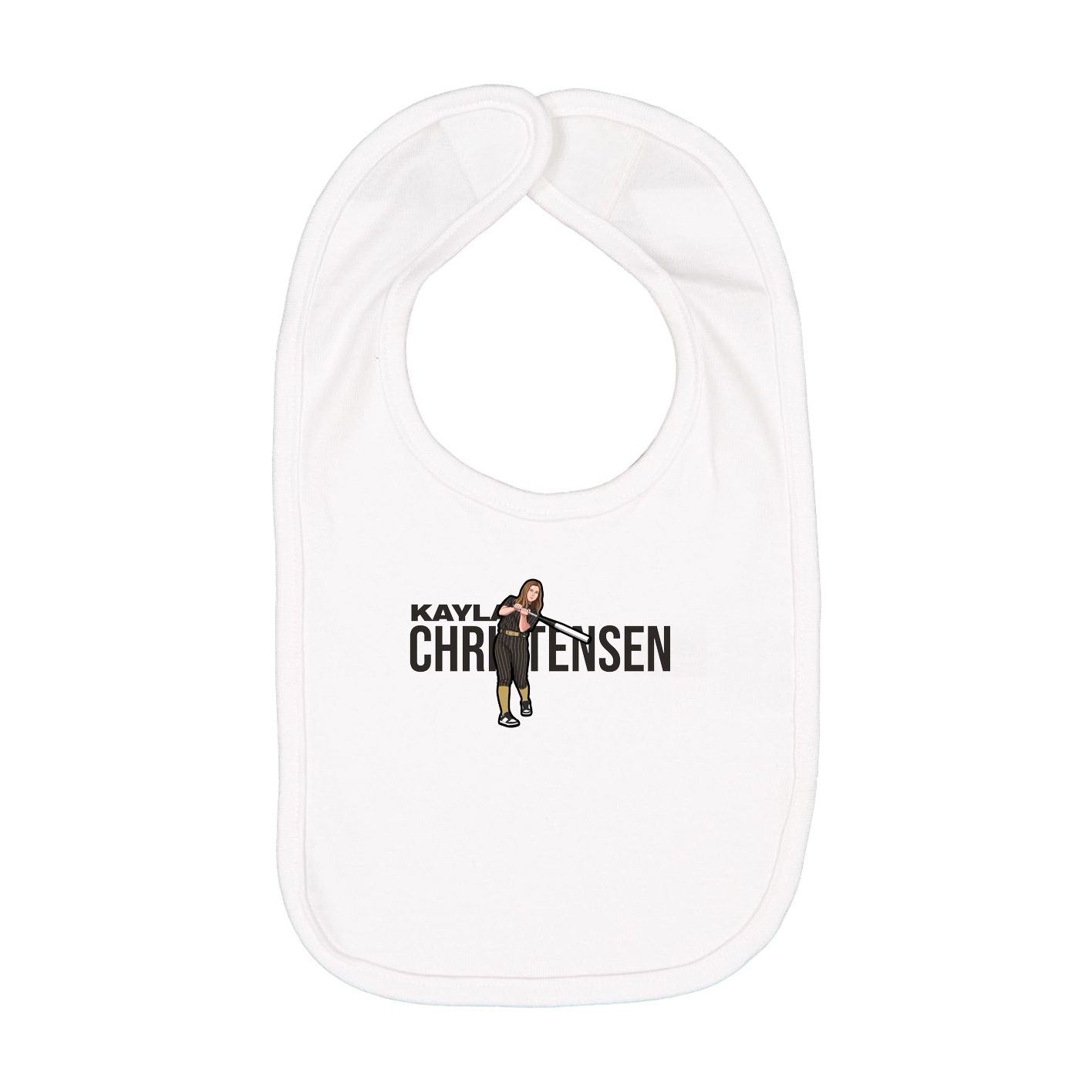 Infant Bib — Player Name in White