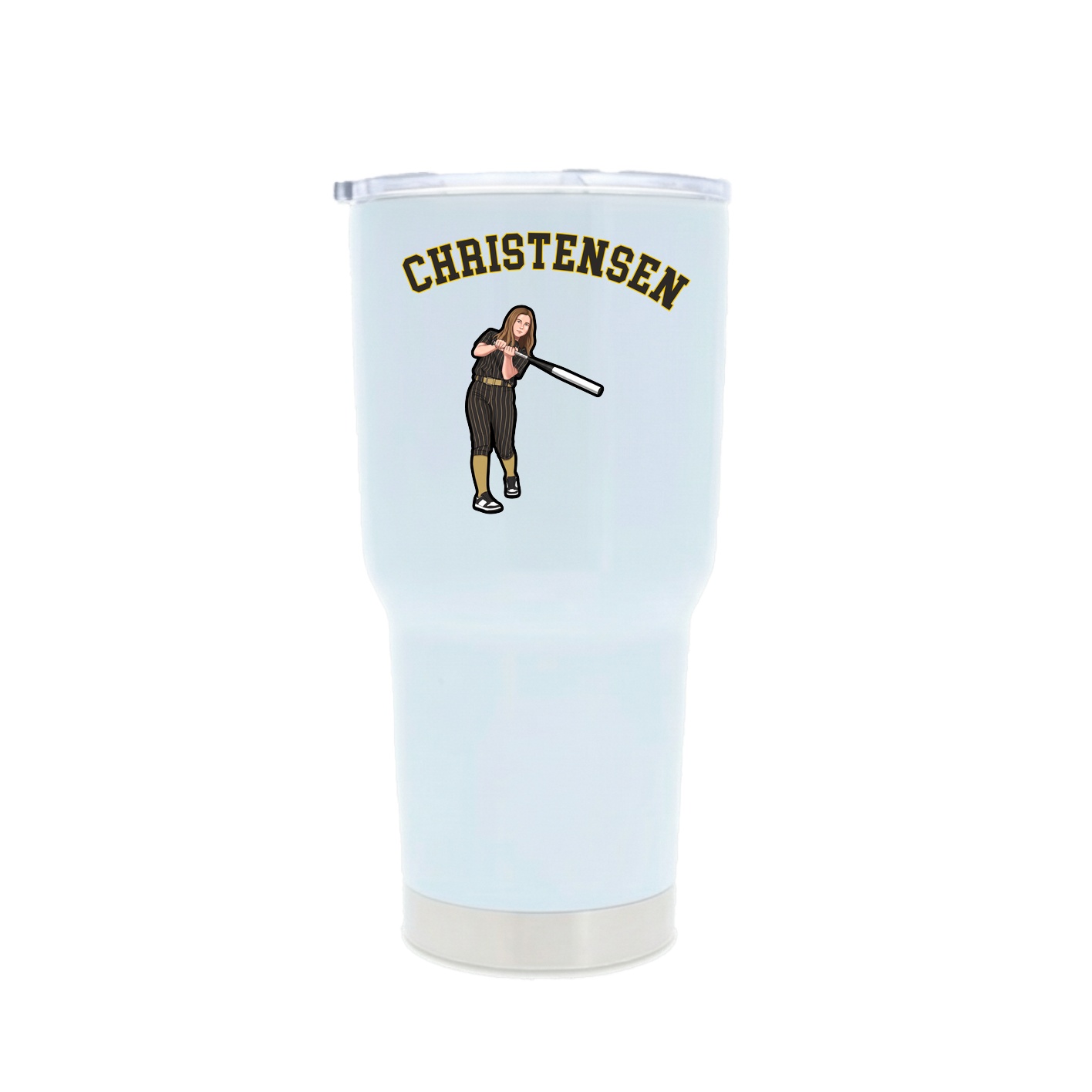 30oz Stainless Steel Tumbler — Shirsey Arch in White