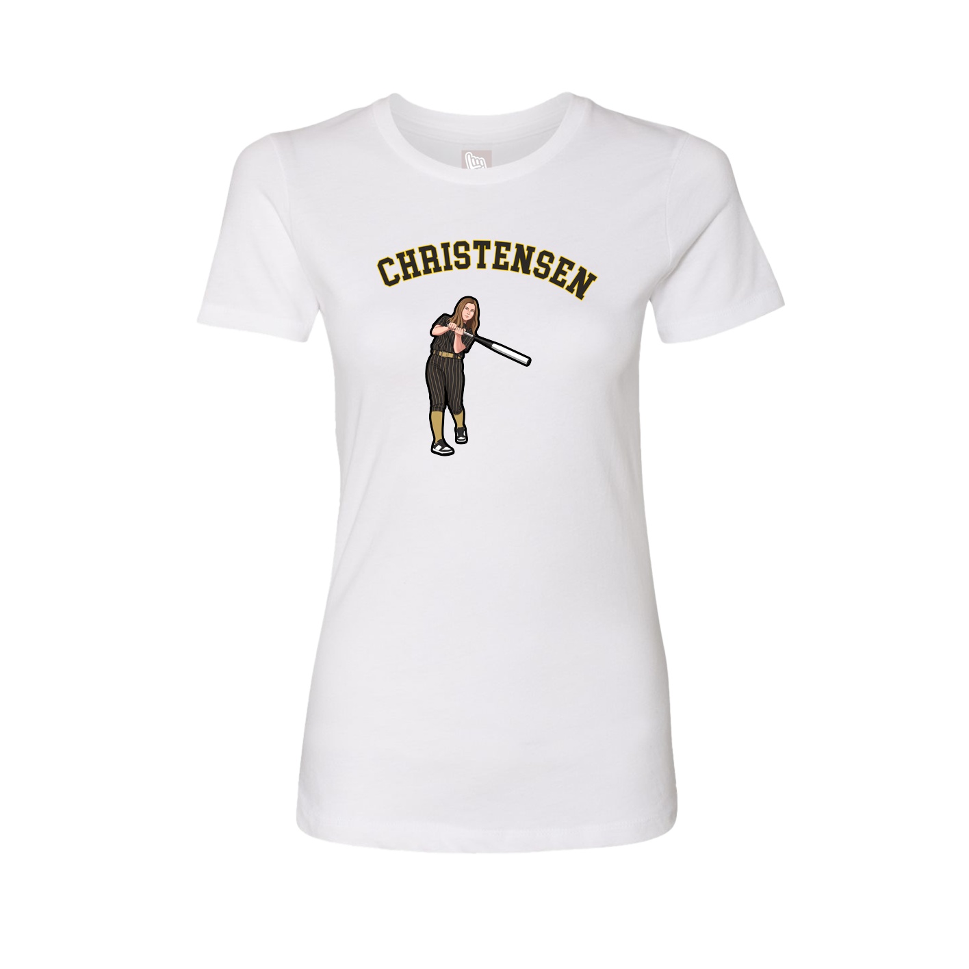 Fitted Women's Tee — Shirsey Arch in White
