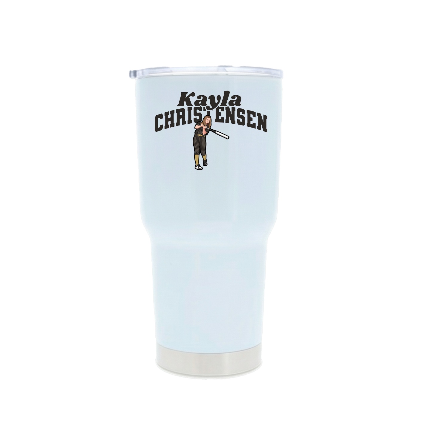 30oz Stainless Steel Tumbler — Signature Arch in White
