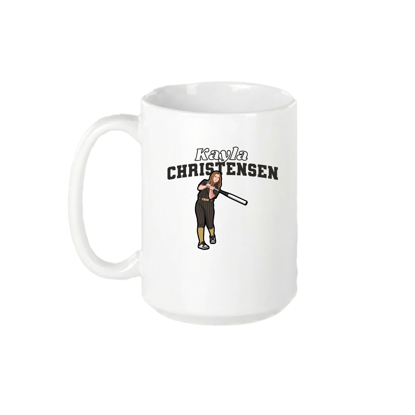15oz Coffee Mug — Name Arch in White