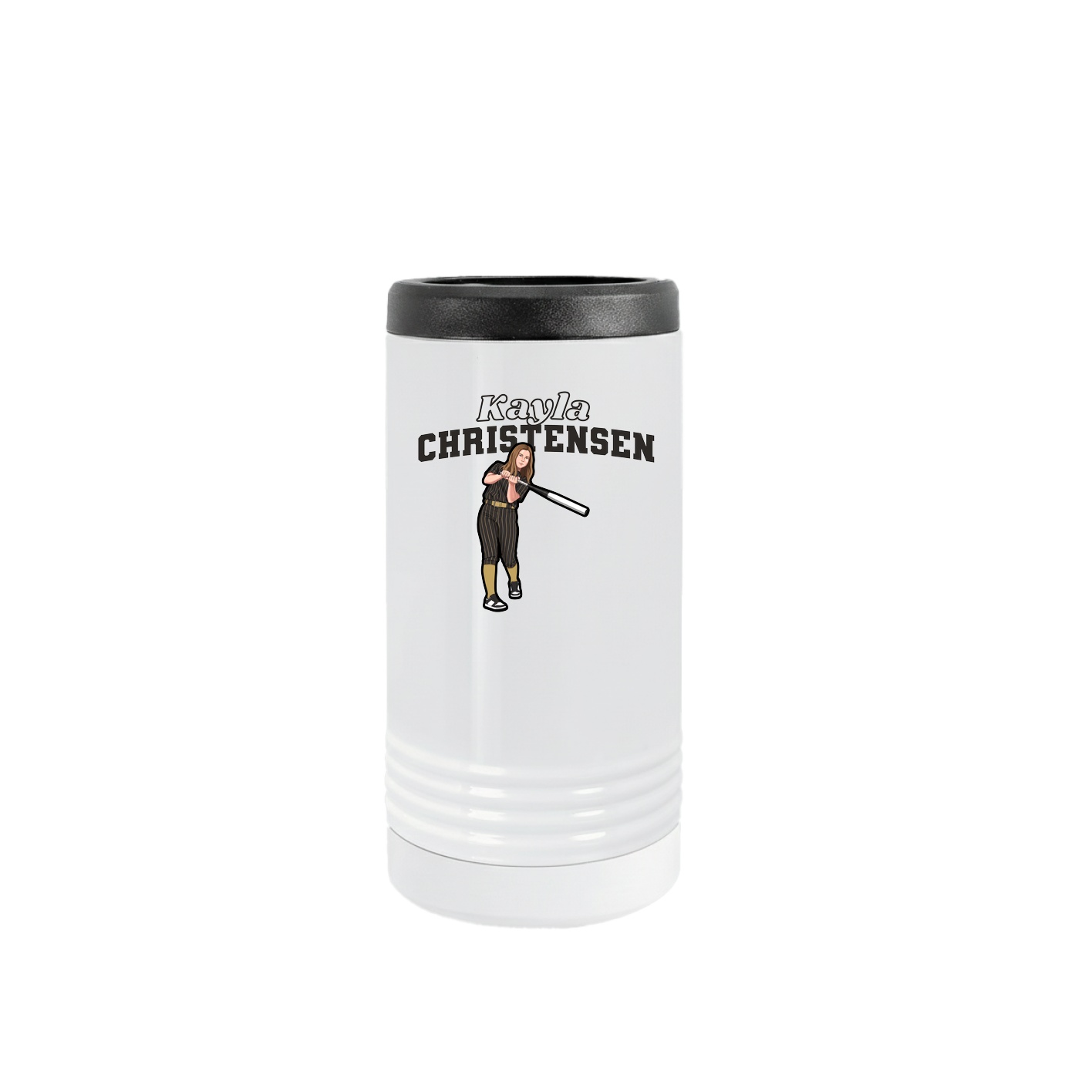 Slim Beverage Holder — Name Arch in White