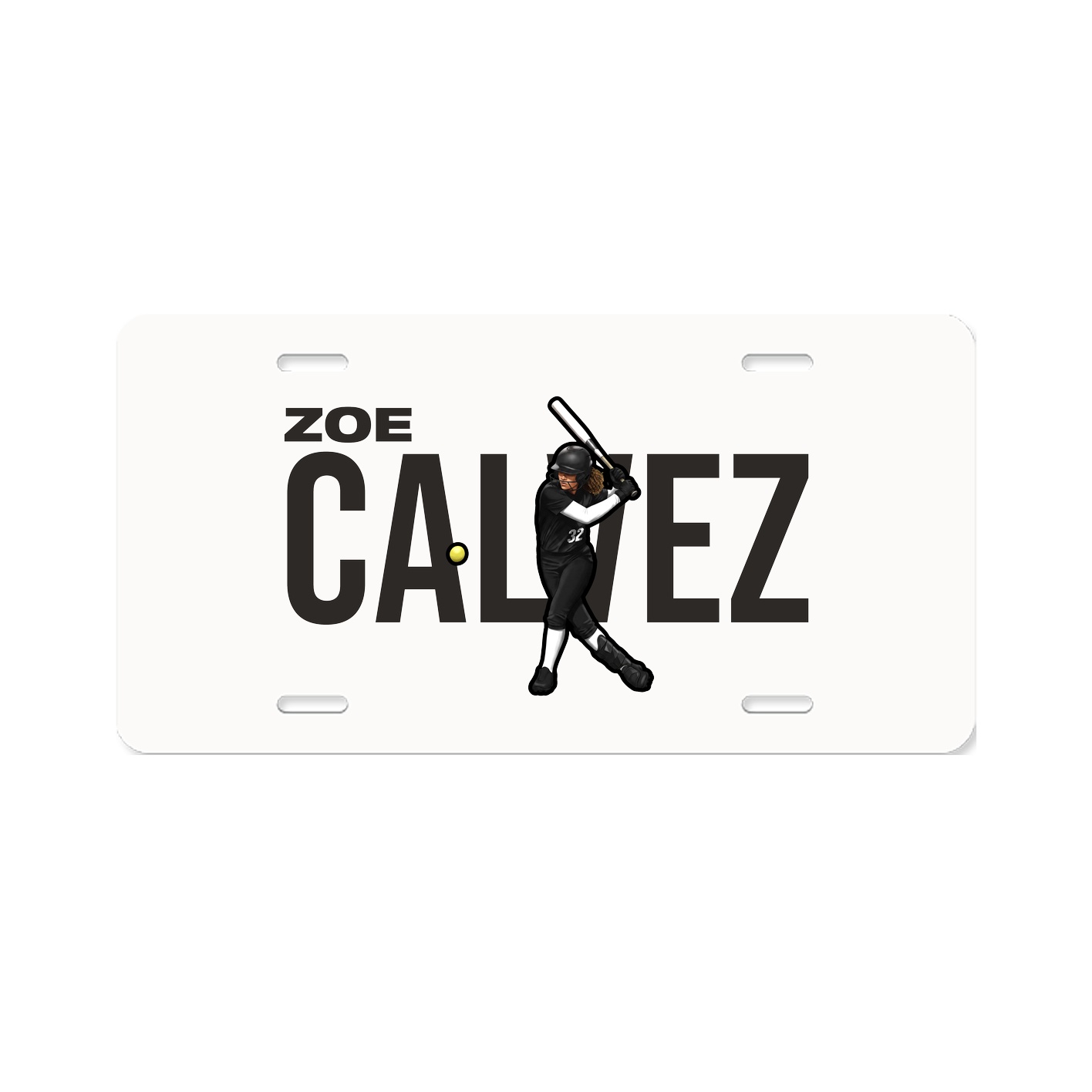 License Plate — Player Name in Classic