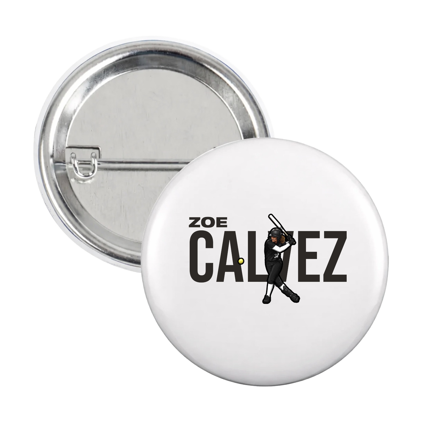 Game Day Button — Player Name in White