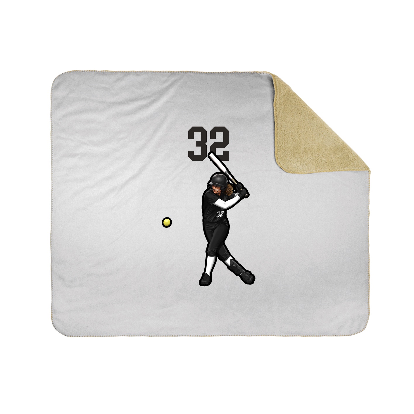 Throw Blanket — Number Top in White