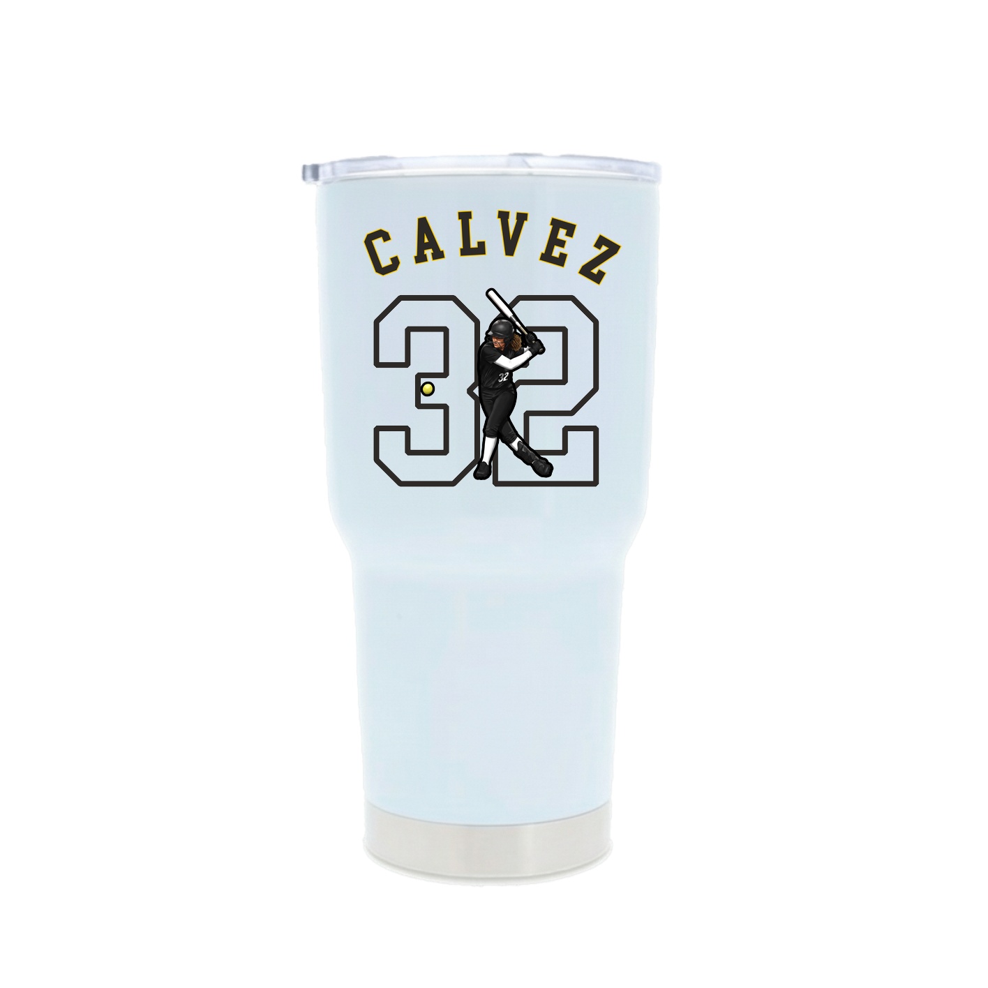 30oz Stainless Steel Tumbler — Shirsey Arch in White
