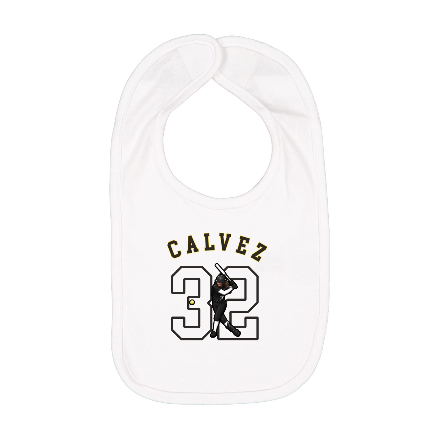 Infant Bib — Shirsey Arch in White