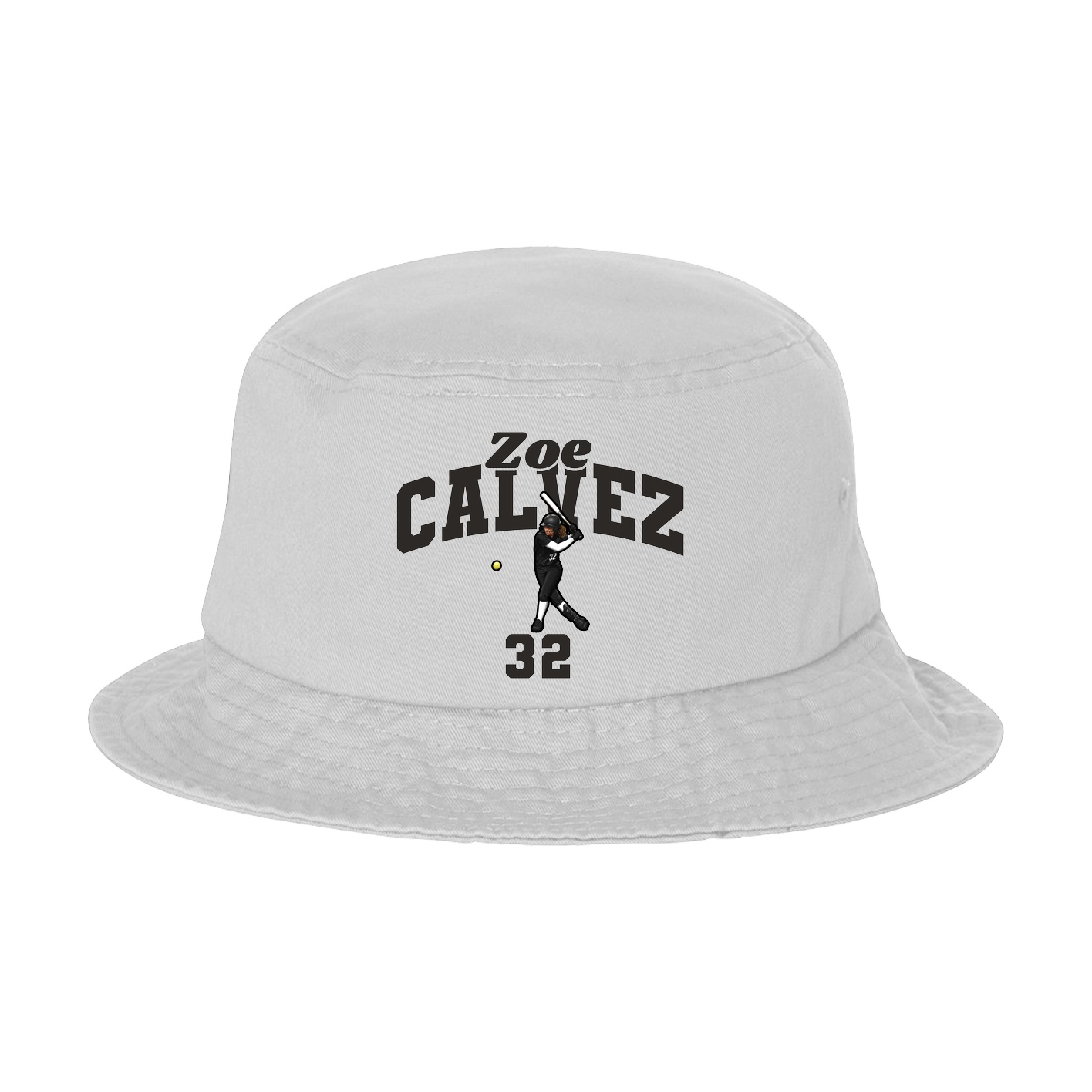 Bucket Cap — Signature Arch in White