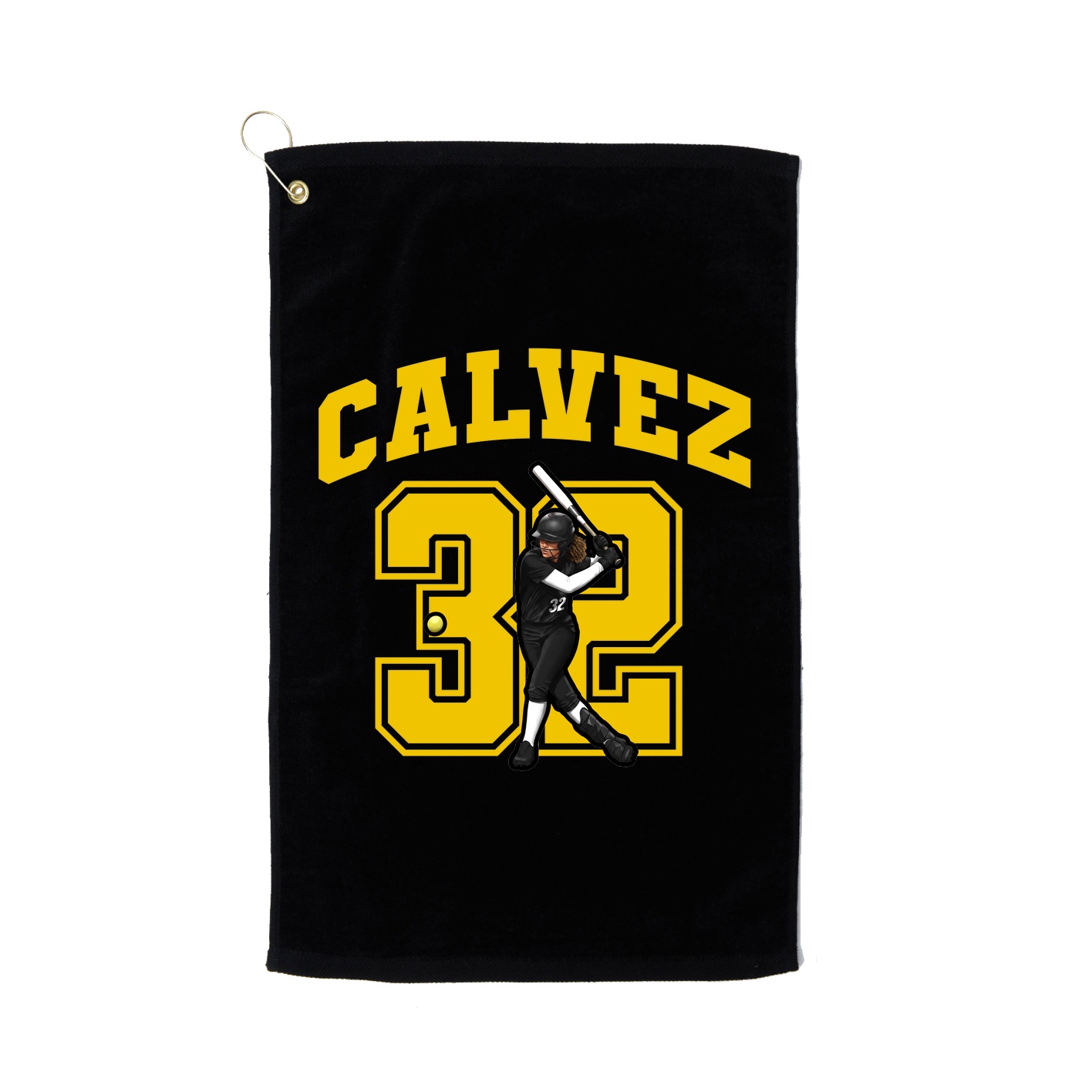 Golf Towel — Number in Black