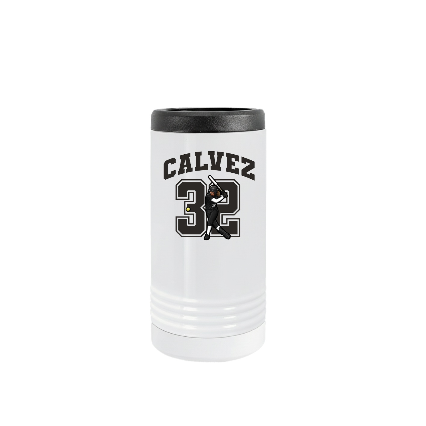 Slim Beverage Holder — Number in White