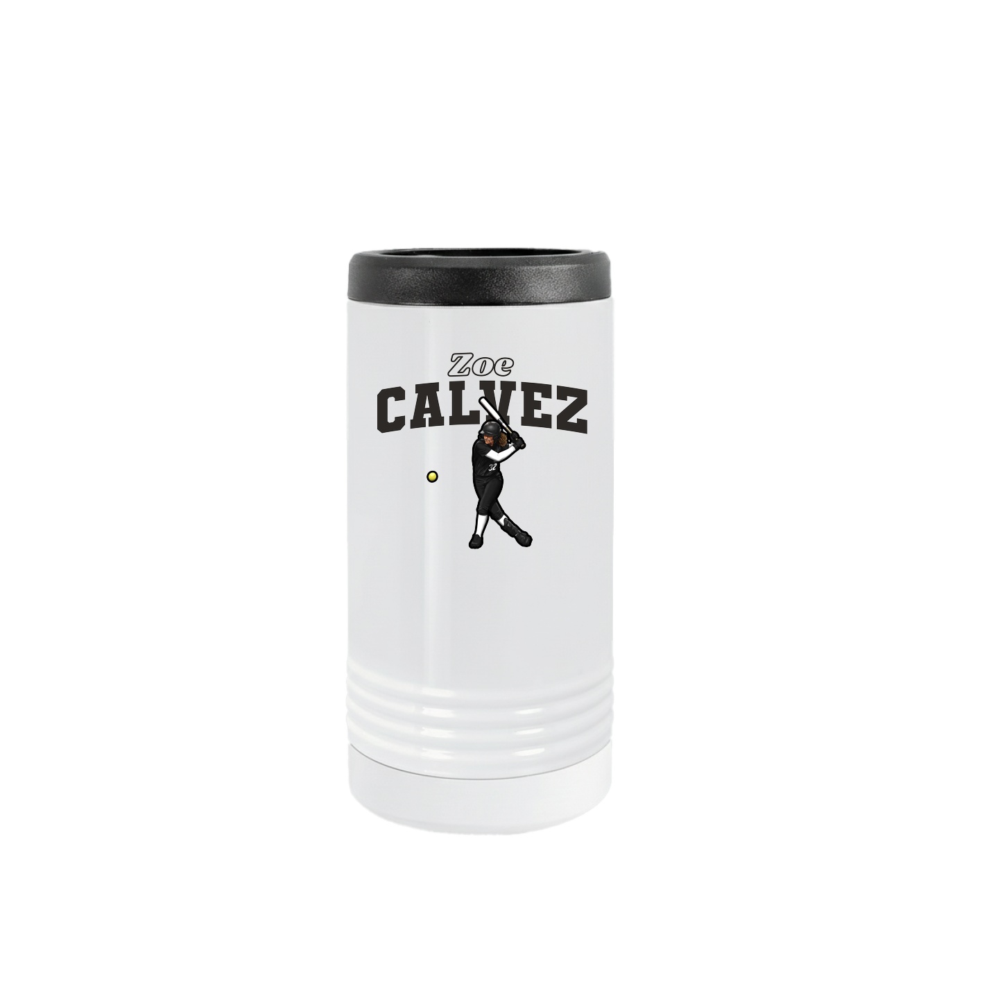 Slim Beverage Holder — Name Arch in White