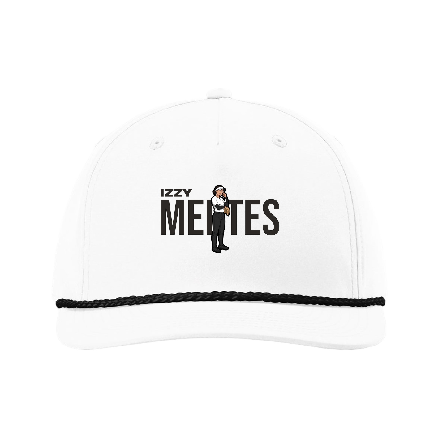 Five-Panel Classic Rope Cap — Player Name in White