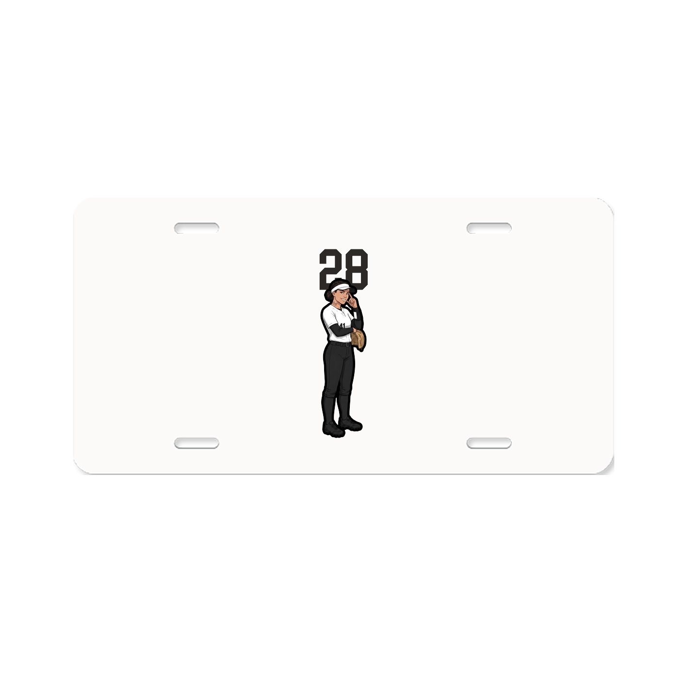 License Plate — Number Top in Classic