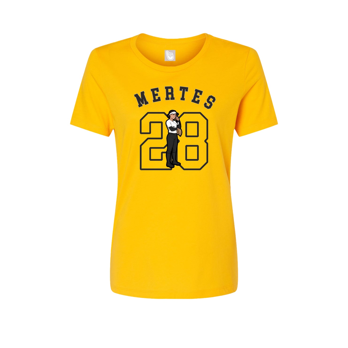 Fitted Women's Tee — Shirsey Arch in Gold
