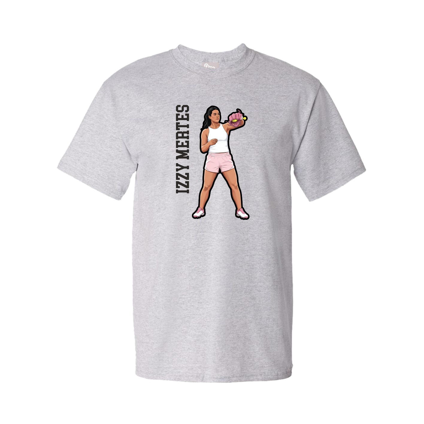Tee — Name Vertical in Grey
