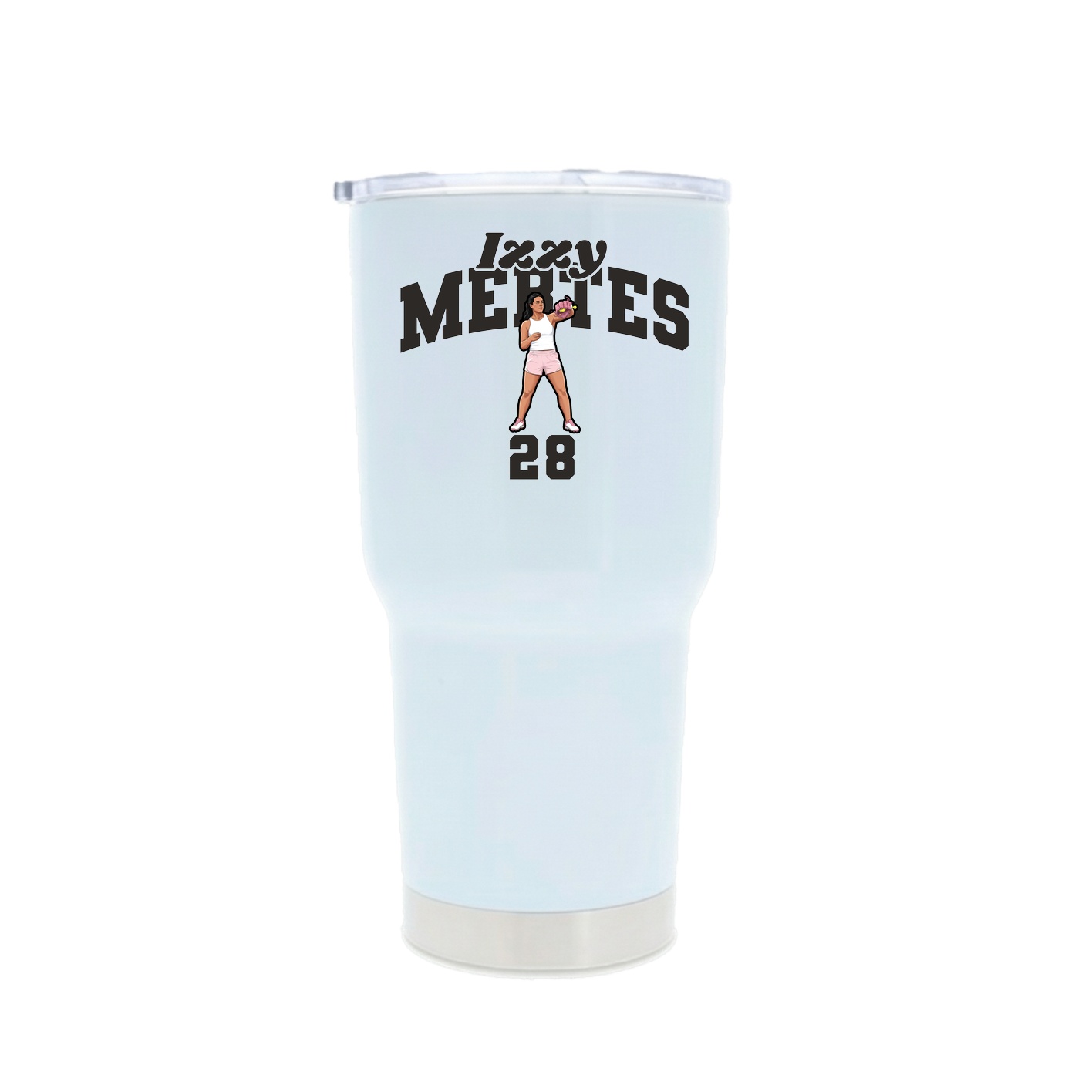 30oz Stainless Steel Tumbler — Signature Arch in White