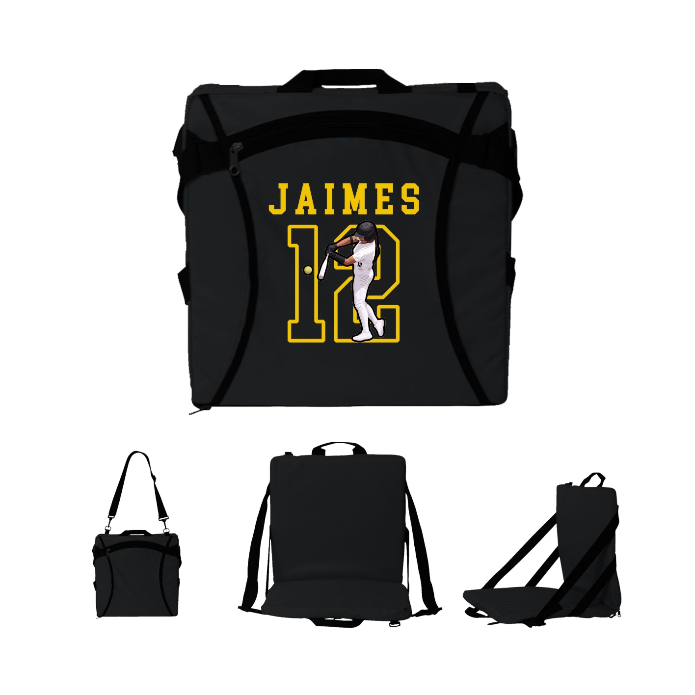 Folding Stadium Seat — Shirsey in Black
