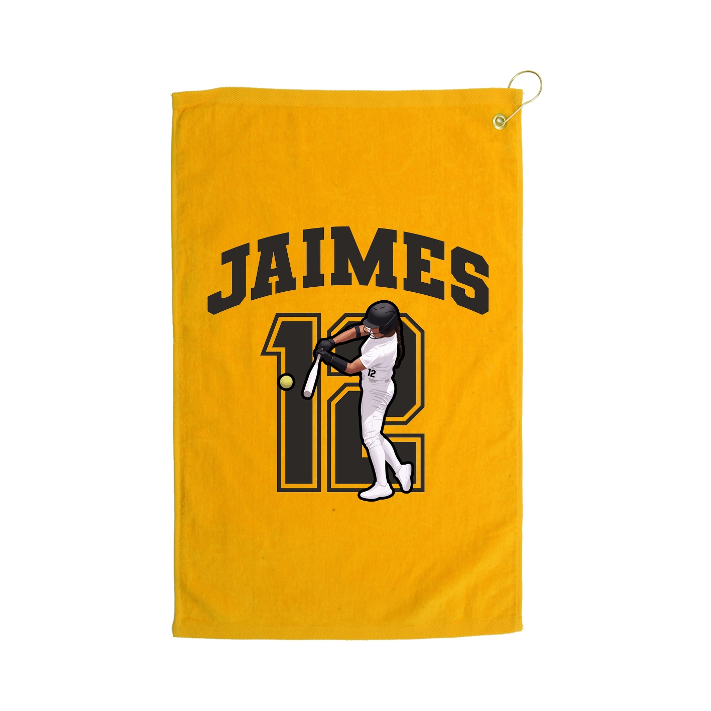Golf Towel — Number in Gold