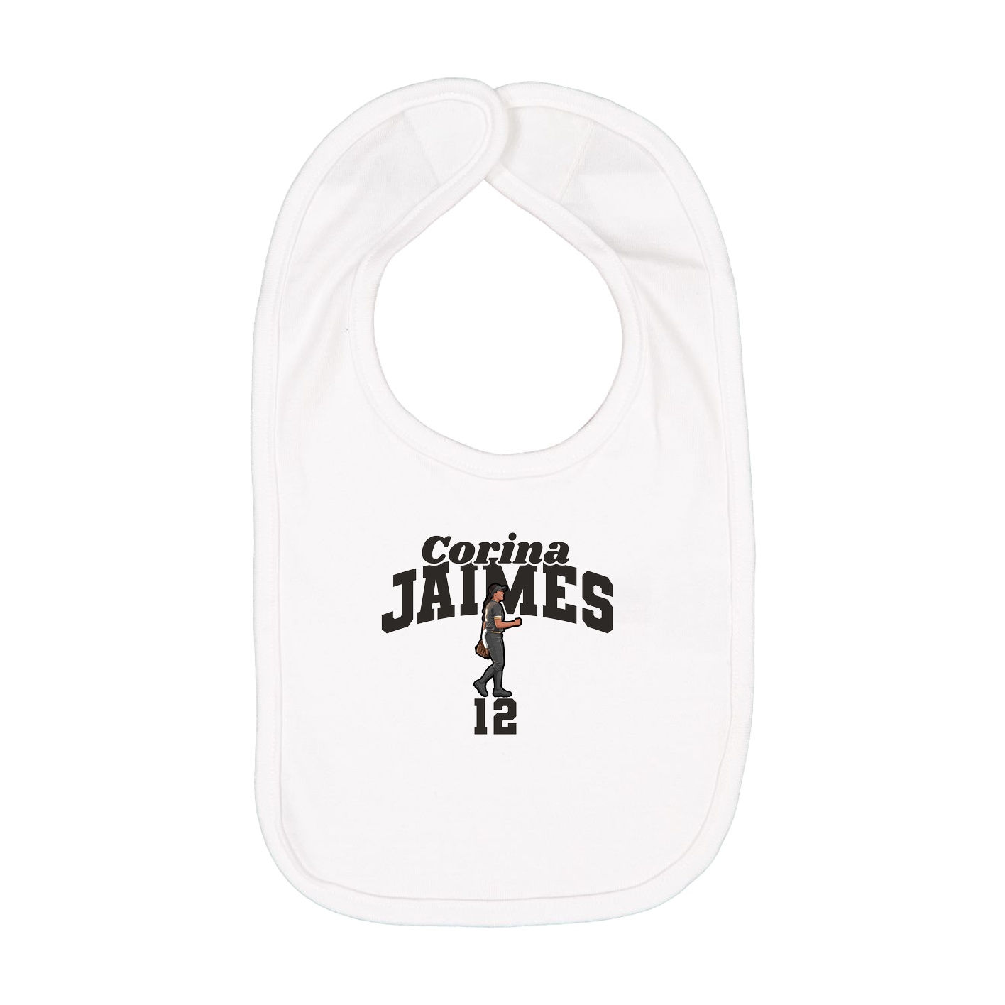Infant Bib — Signature Arch in White