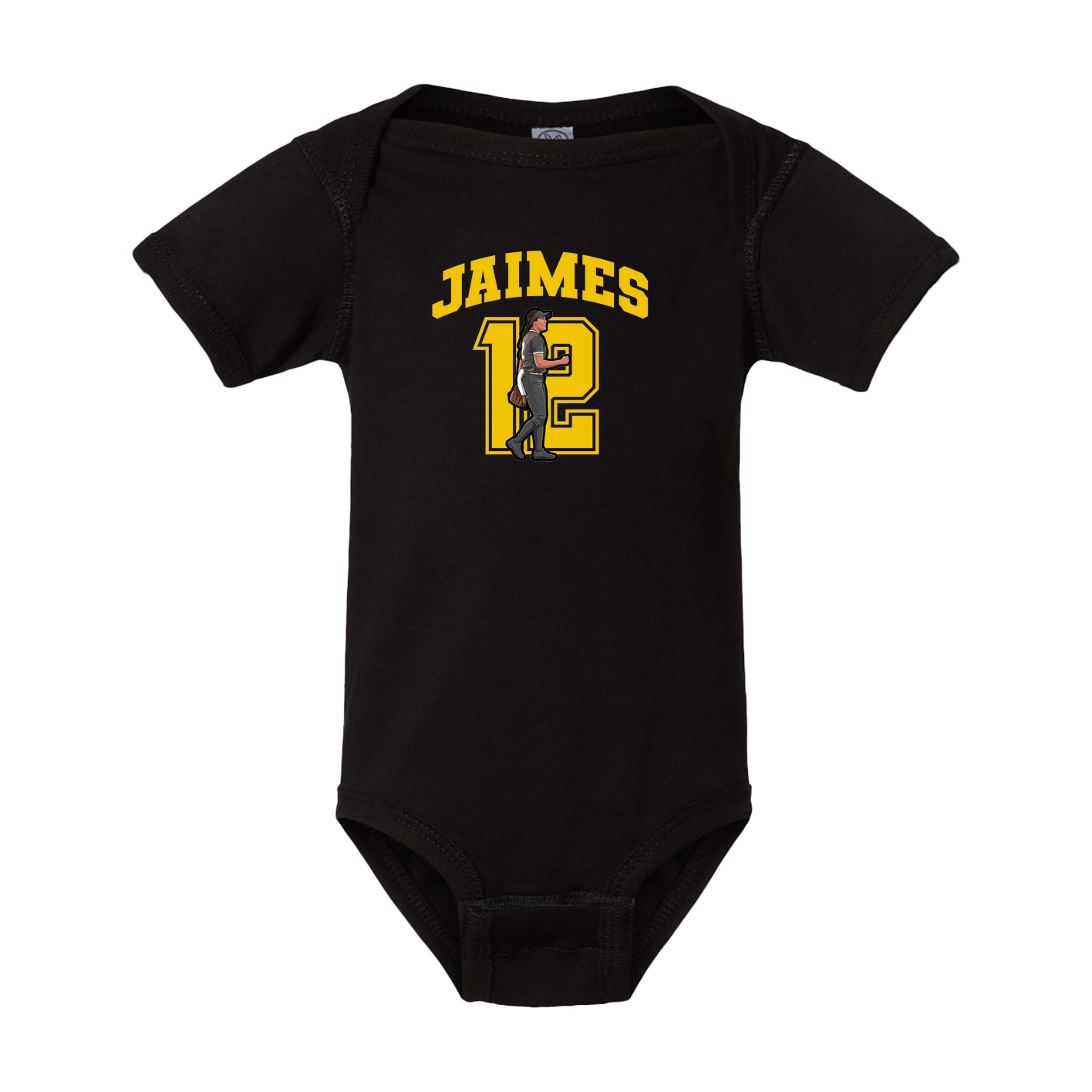 Baby Onesie — Number in Black