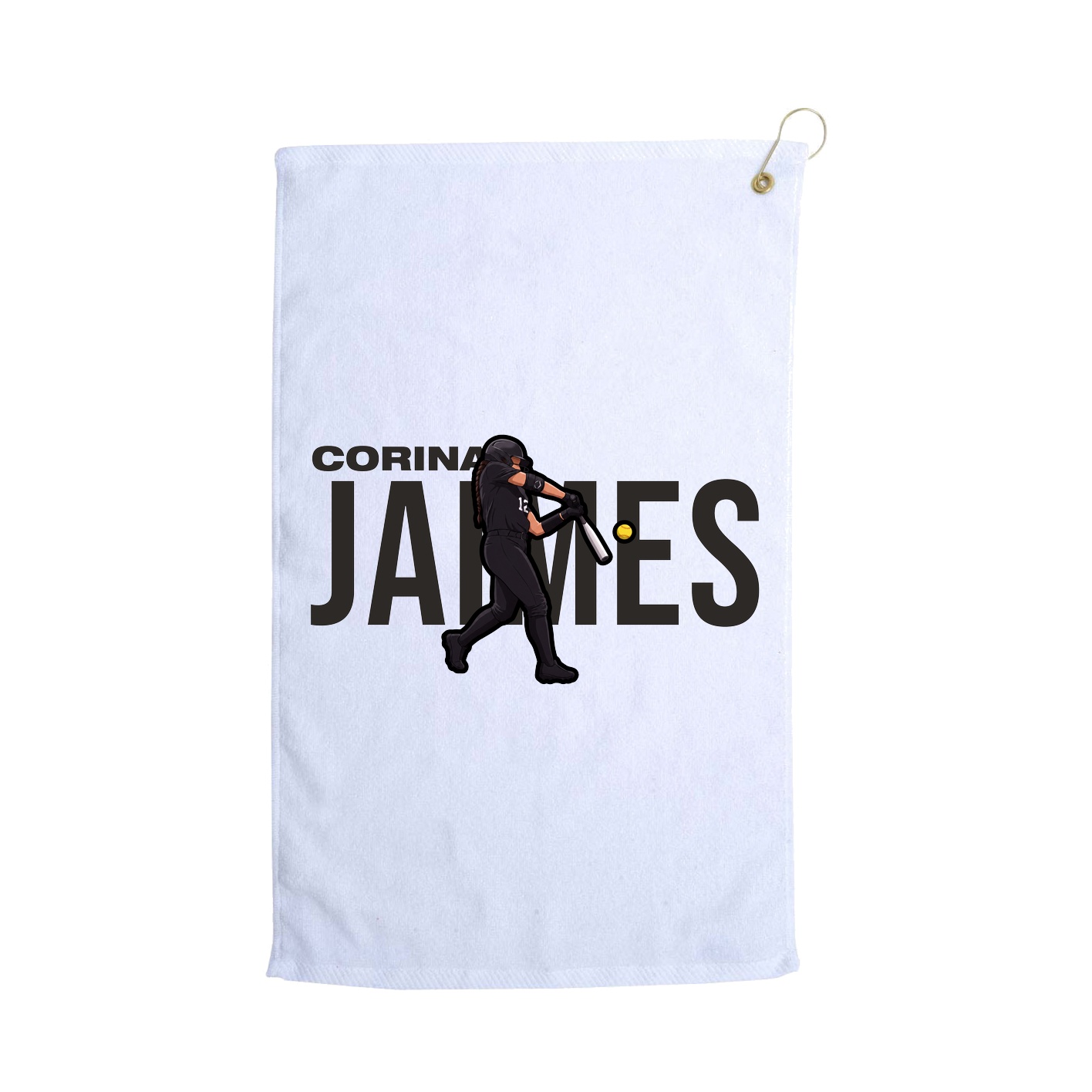Golf Towel — Player Name in White