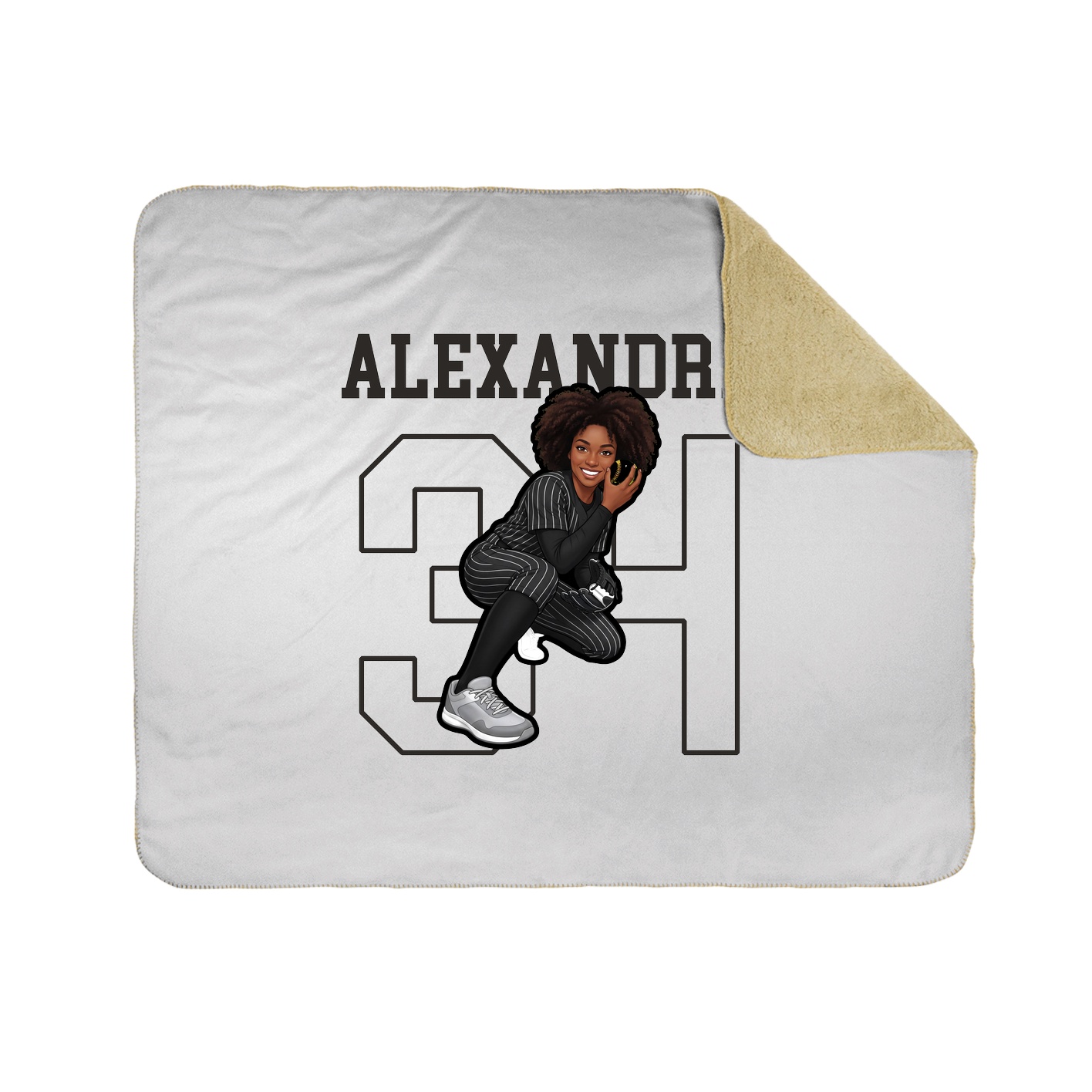 Throw Blanket — Shirsey in White