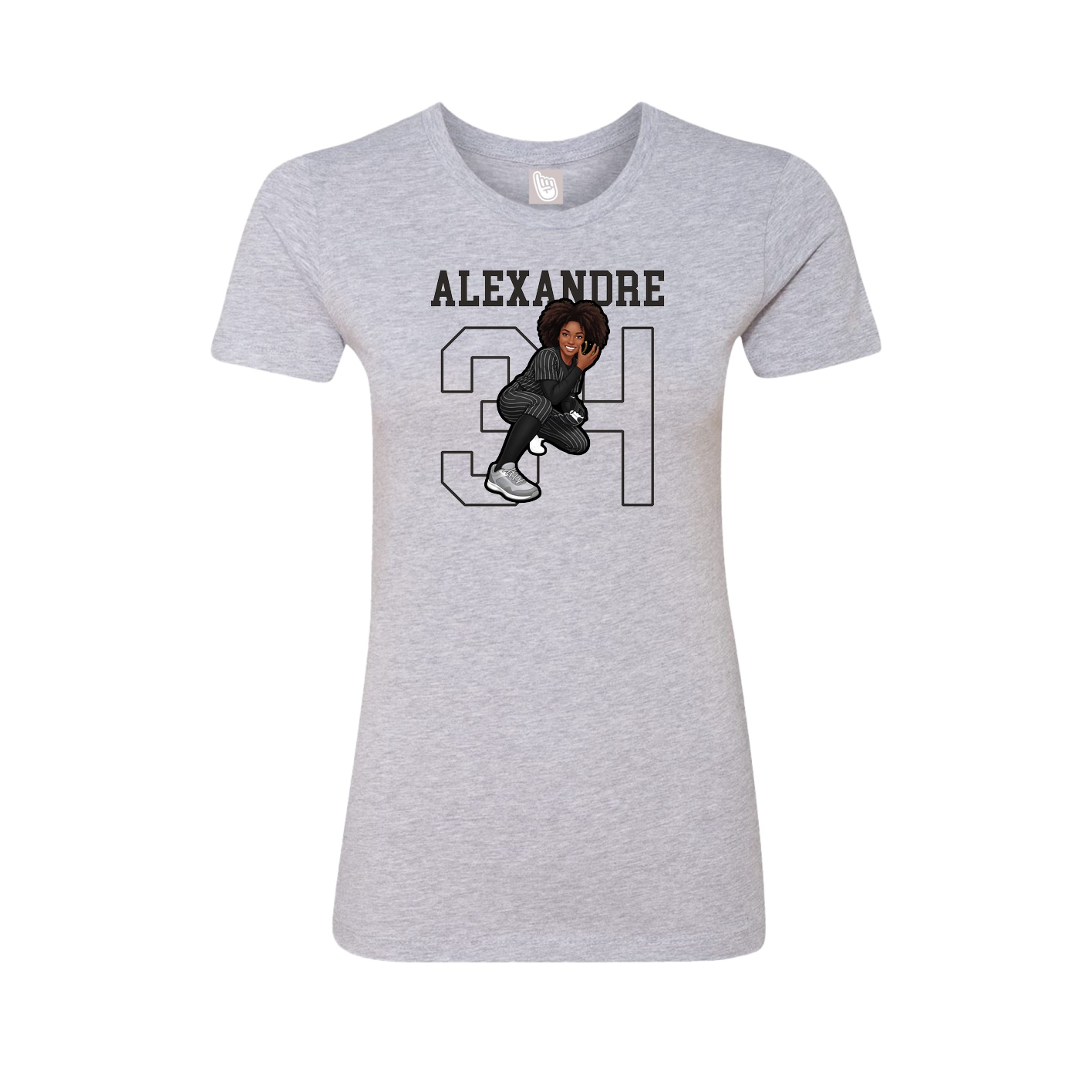 Fitted Women's Tee — Shirsey in Grey