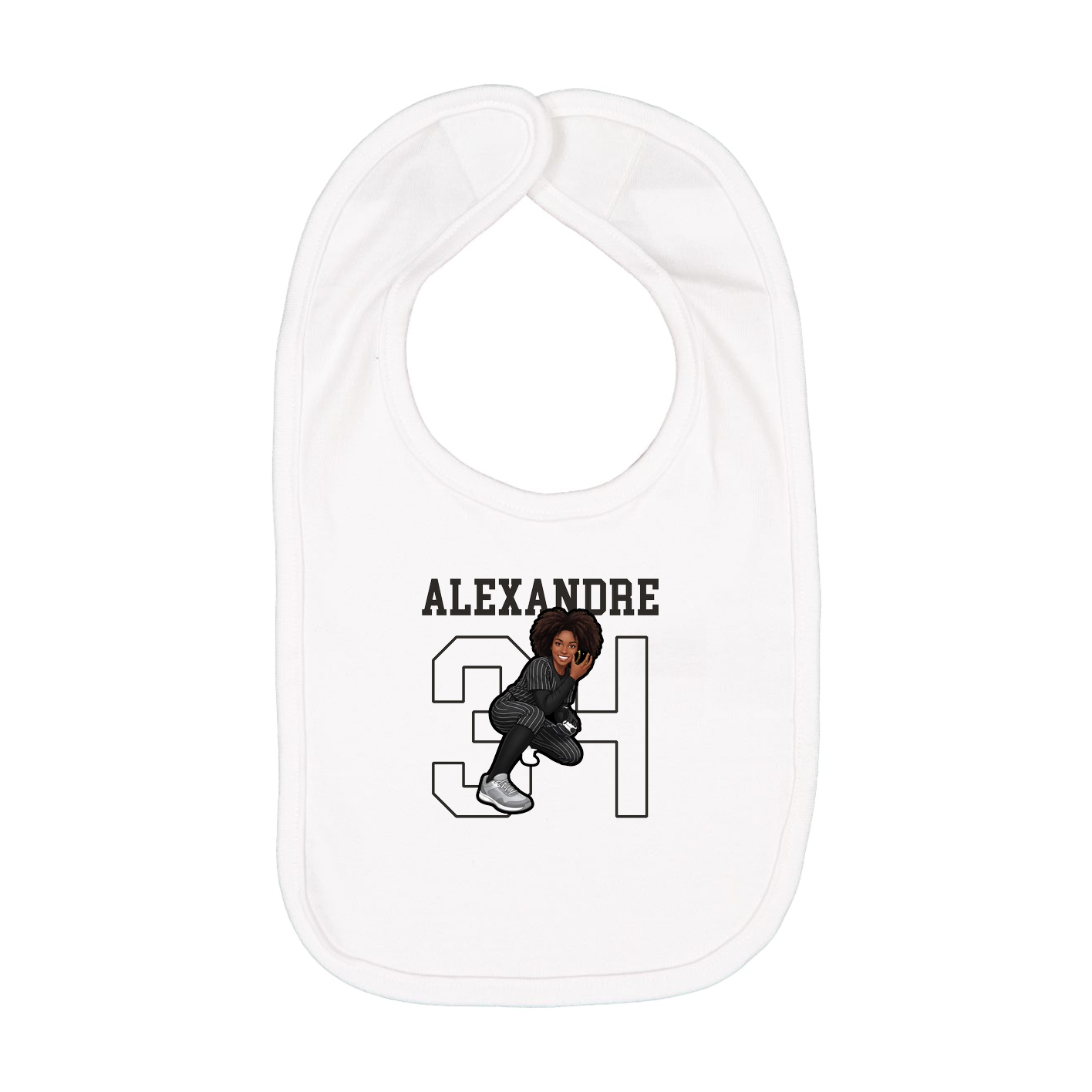 Infant Bib — Shirsey in White