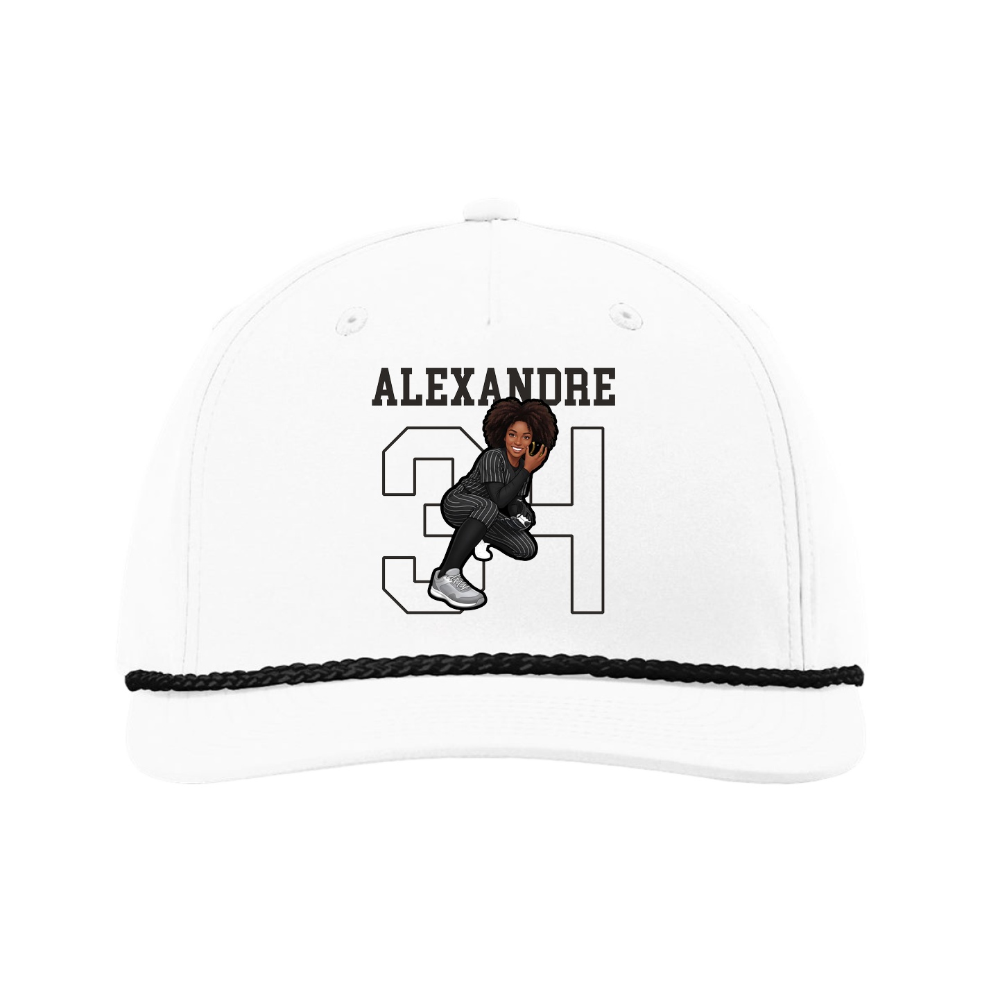 Five-Panel Classic Rope Cap — Shirsey in White