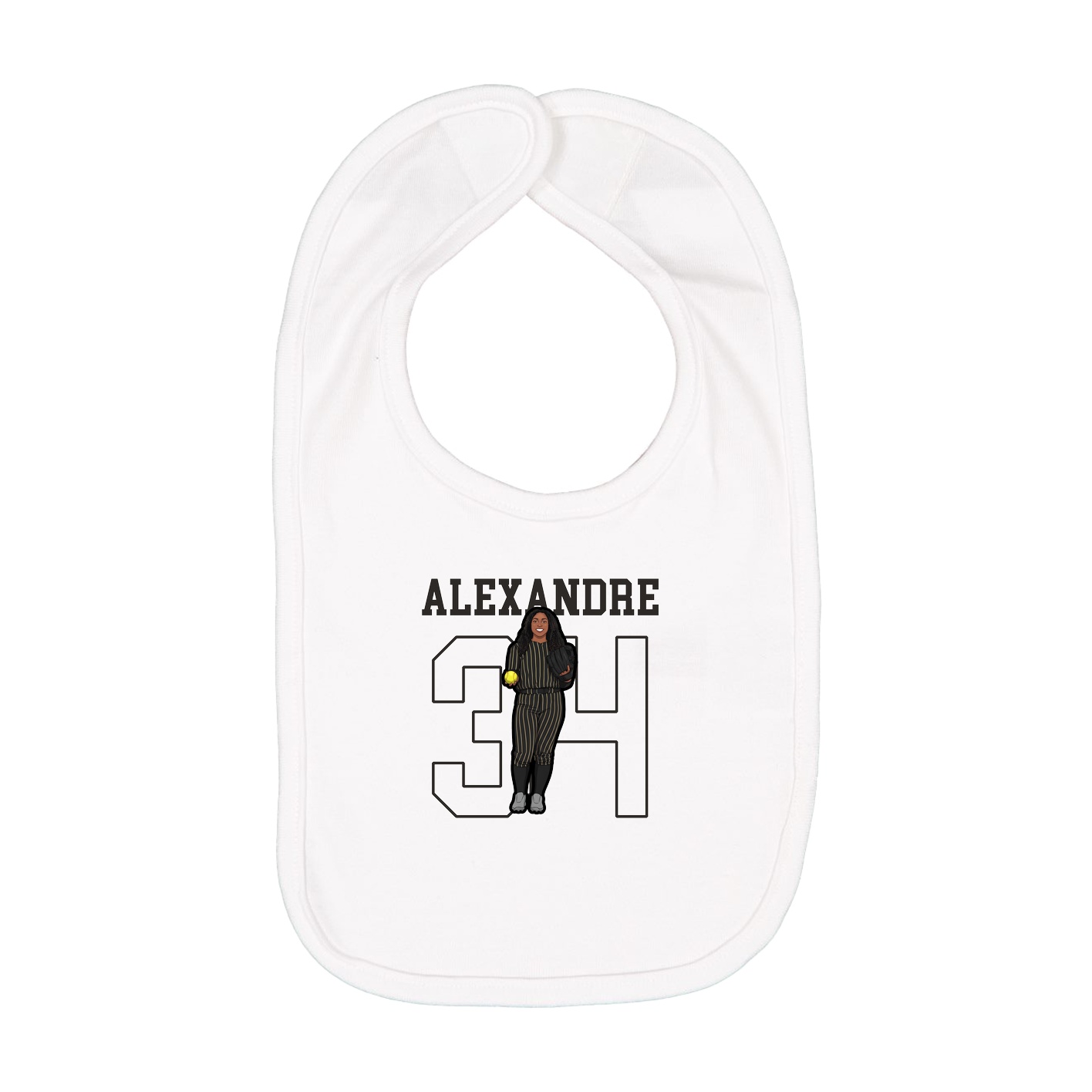 Infant Bib — Shirsey in White
