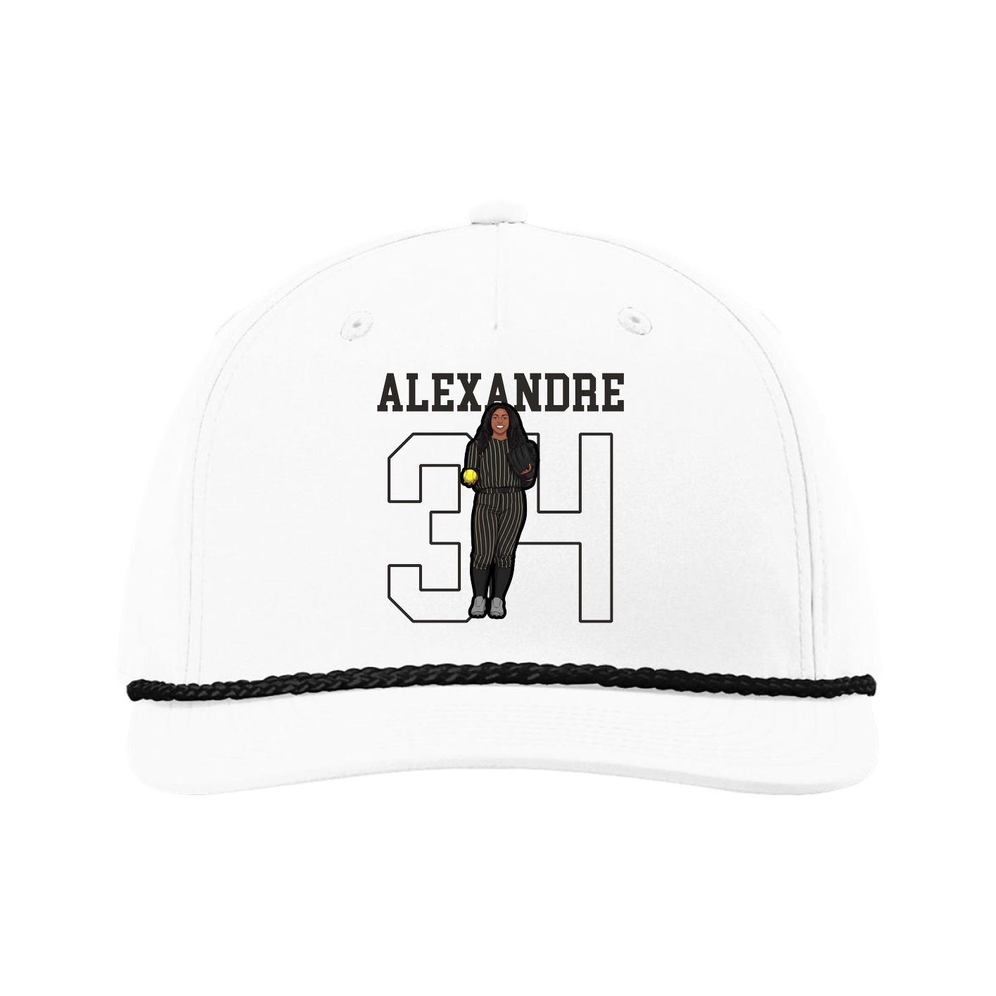 Five-Panel Classic Rope Cap — Shirsey in White