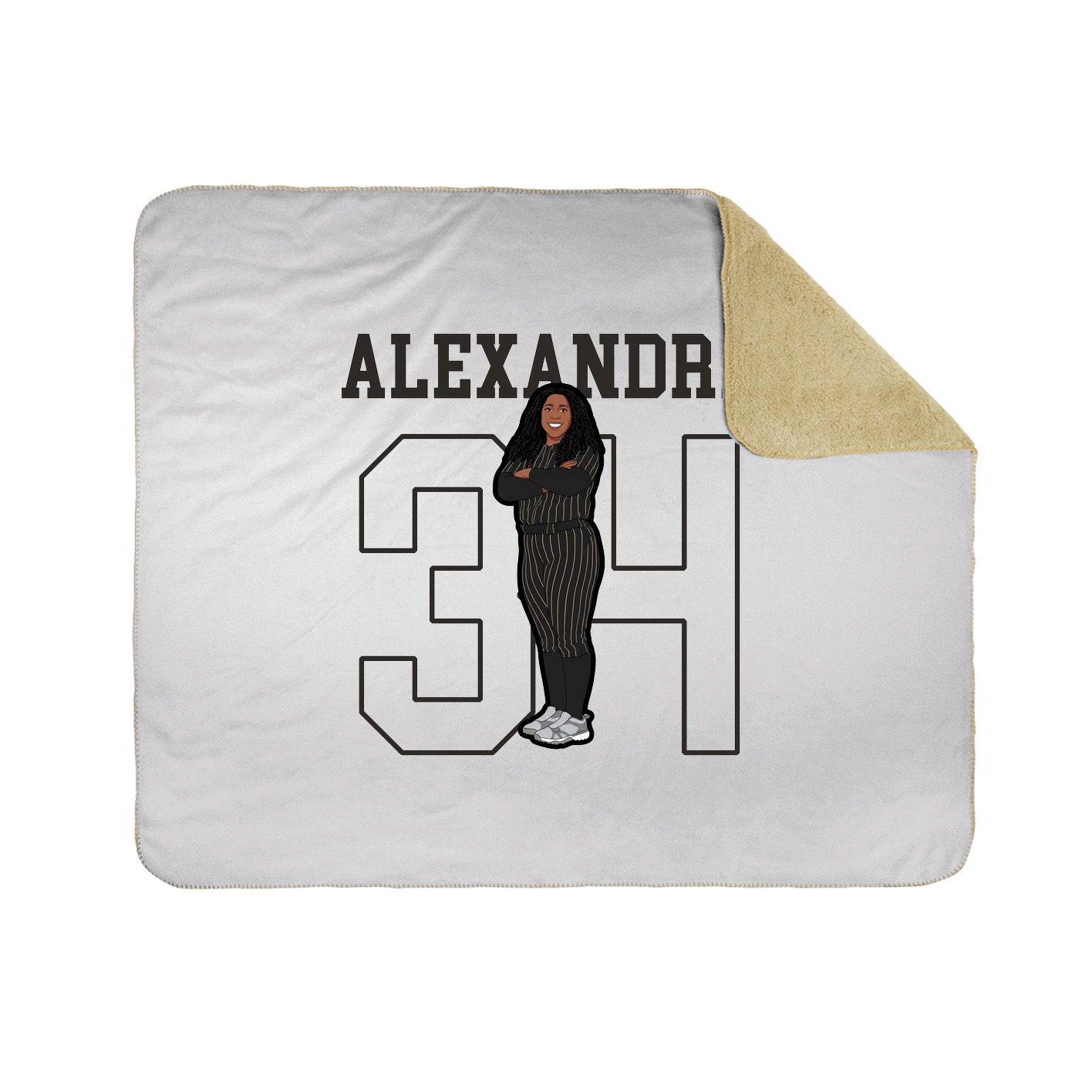 Throw Blanket — Shirsey in White