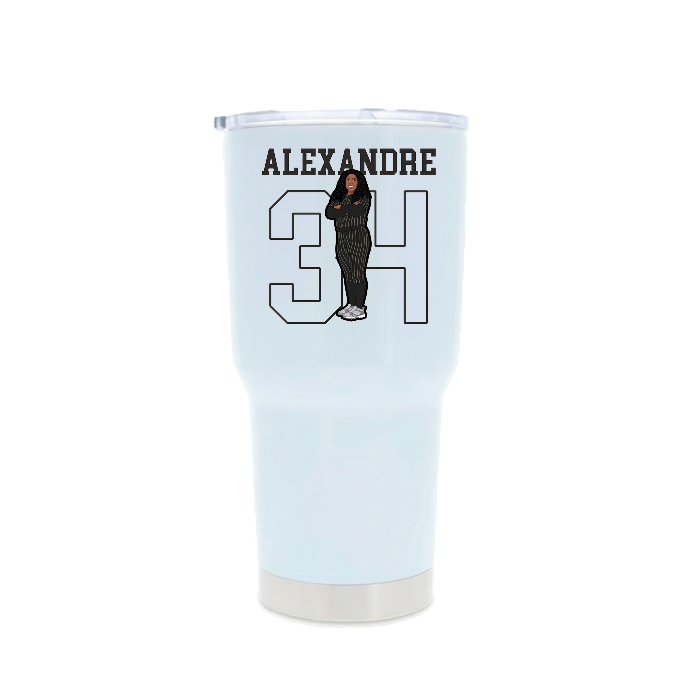 30oz Stainless Steel Tumbler — Shirsey in White